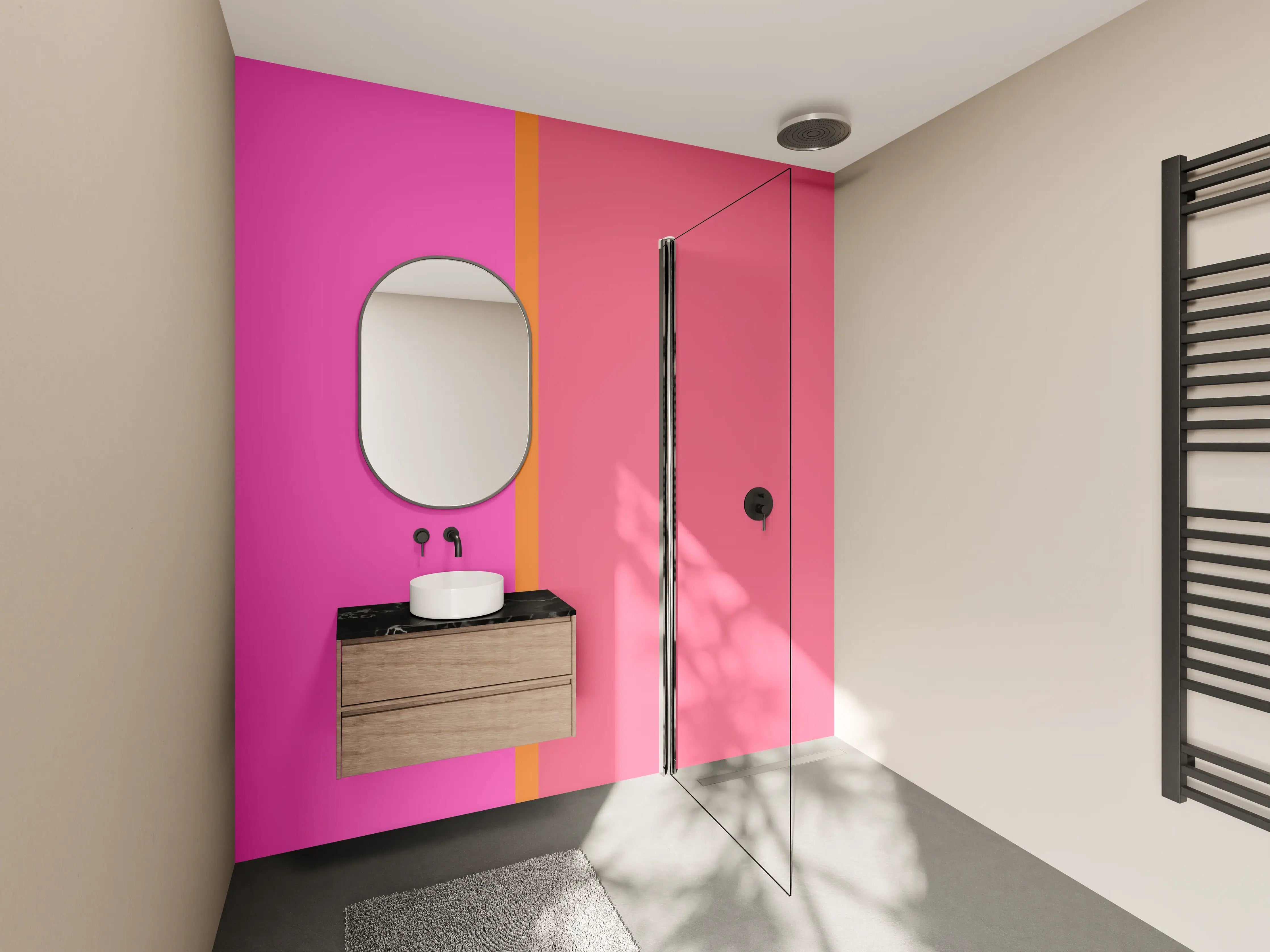 Wandverkleidung Bad - The Oranges - Easy Vertical - Fuchsia