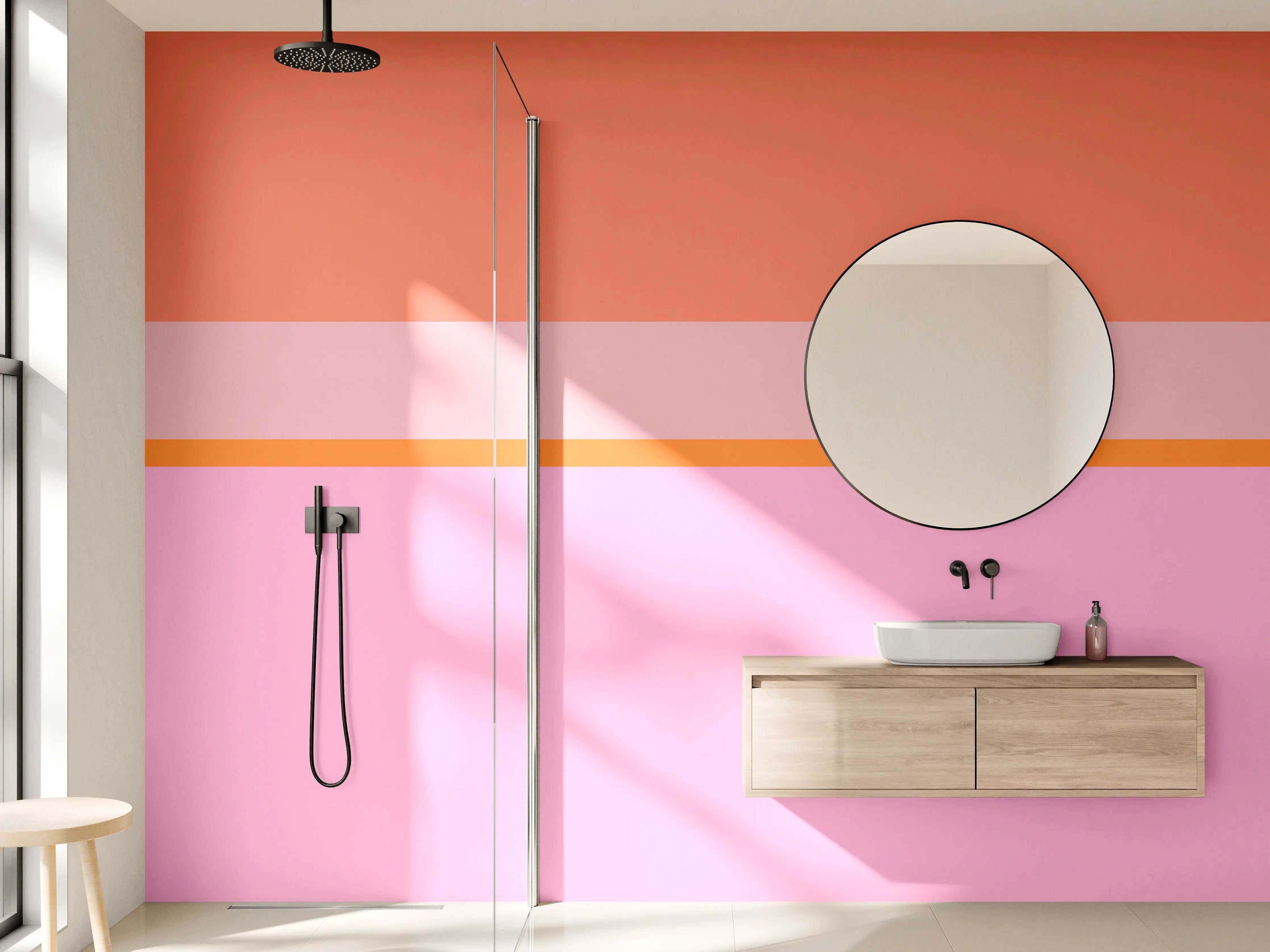 Wandverkleidung Bad - The Oranges - Horizontal - Coral