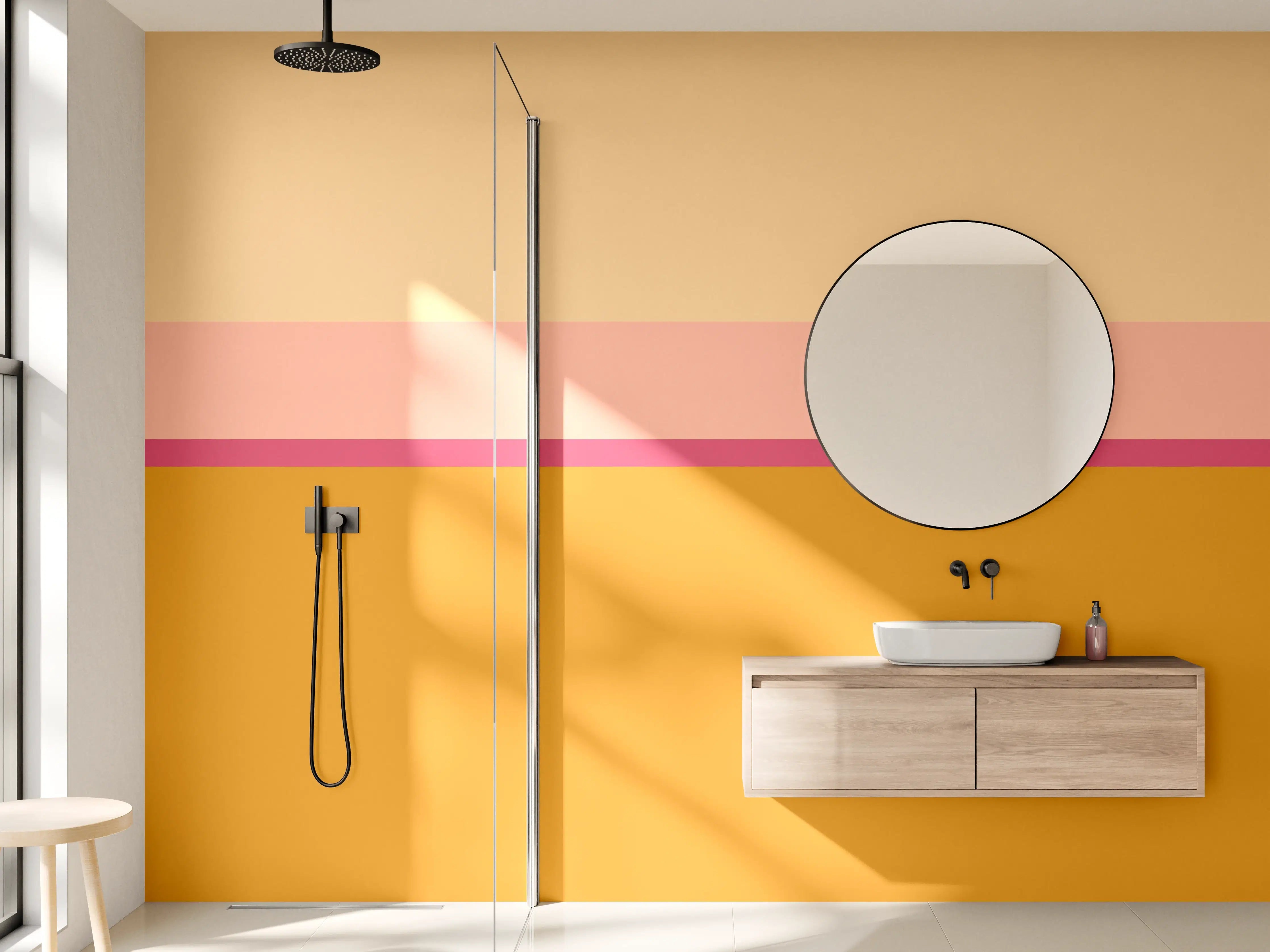 Wandverkleidung Bad - The Oranges - Horizontal - Cotton Candy