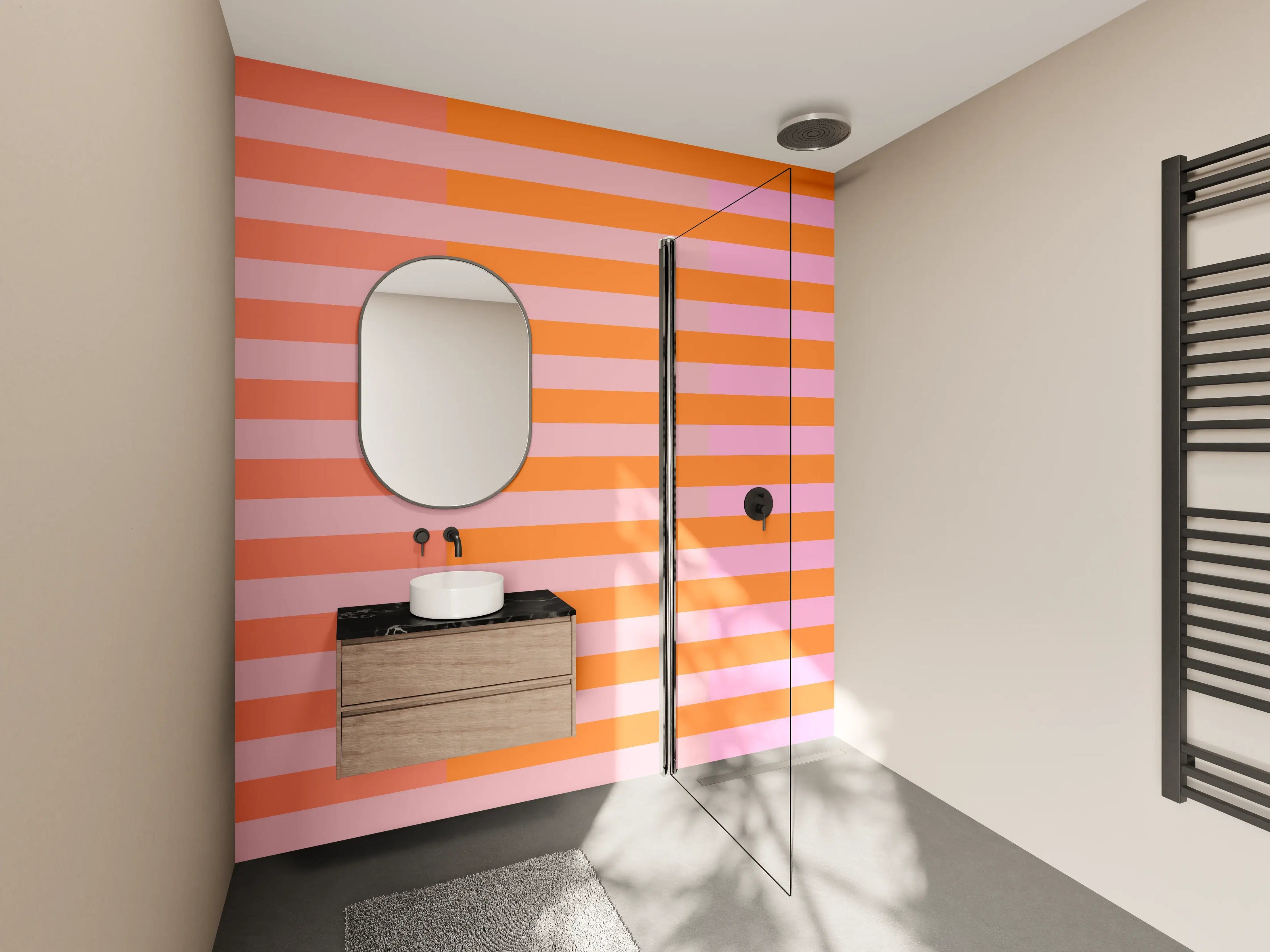 Wandverkleidung Bad - The Oranges - Multy Stripes - Coral