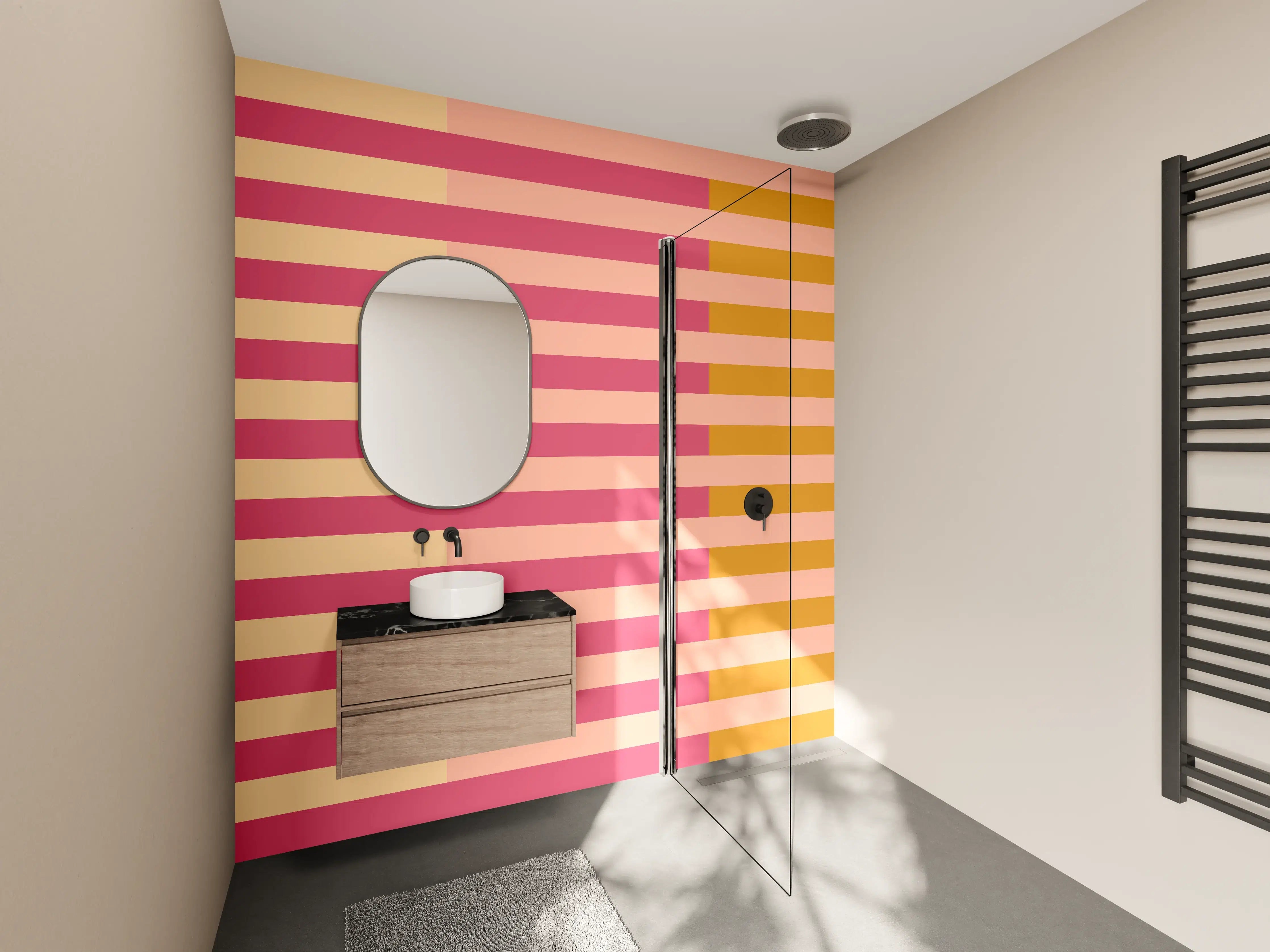 Wandverkleidung Bad - The Oranges - Multy Stripes - Cotton Candy