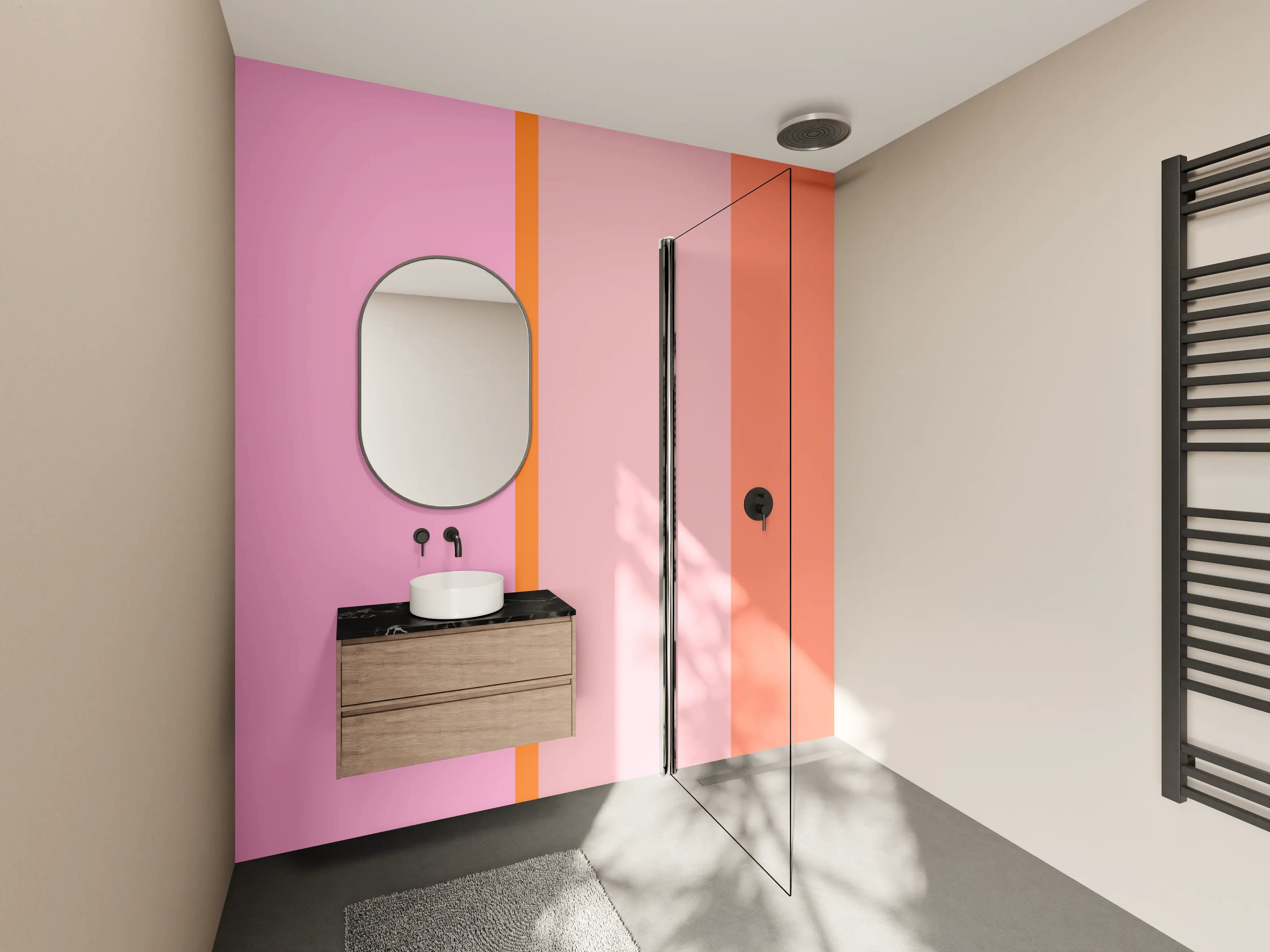 Wandverkleidung Bad - The Oranges - Vertical - Coral