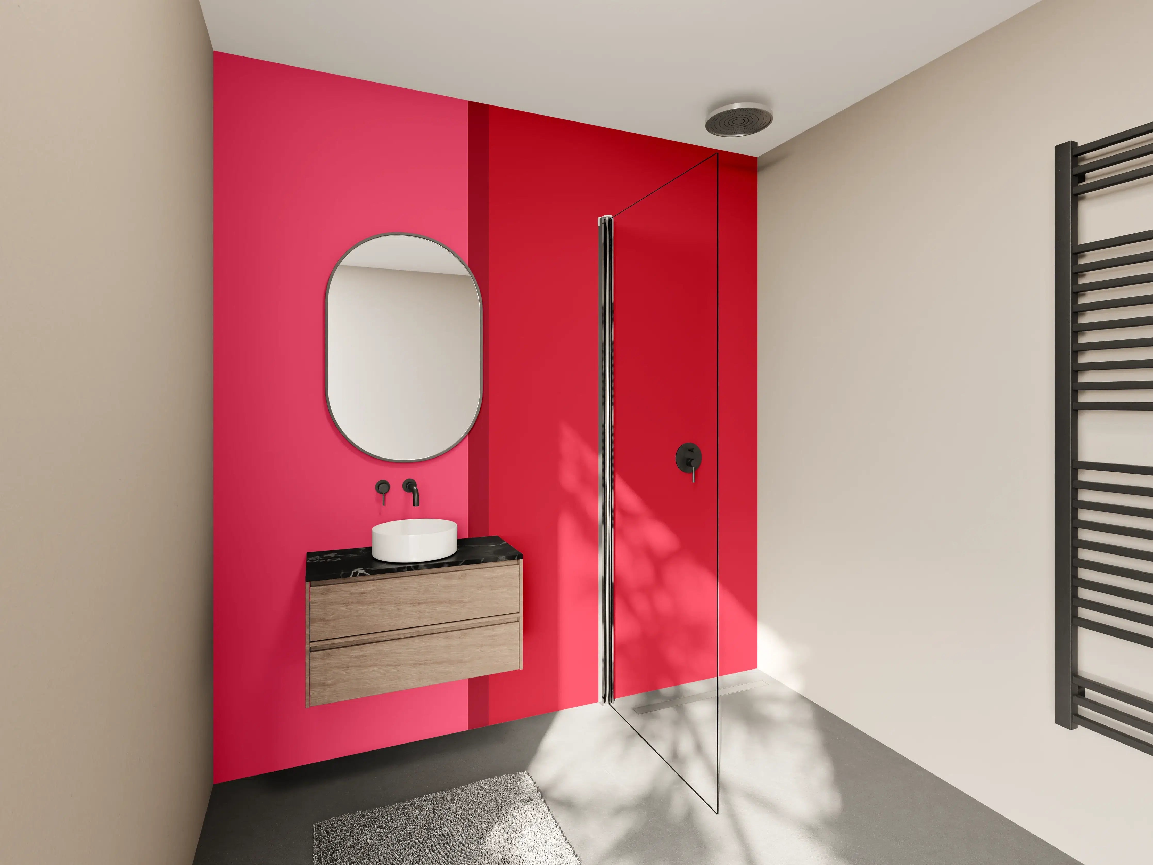 Wandverkleidung Bad - The Reds - Easy Vertikal - Pommagranate