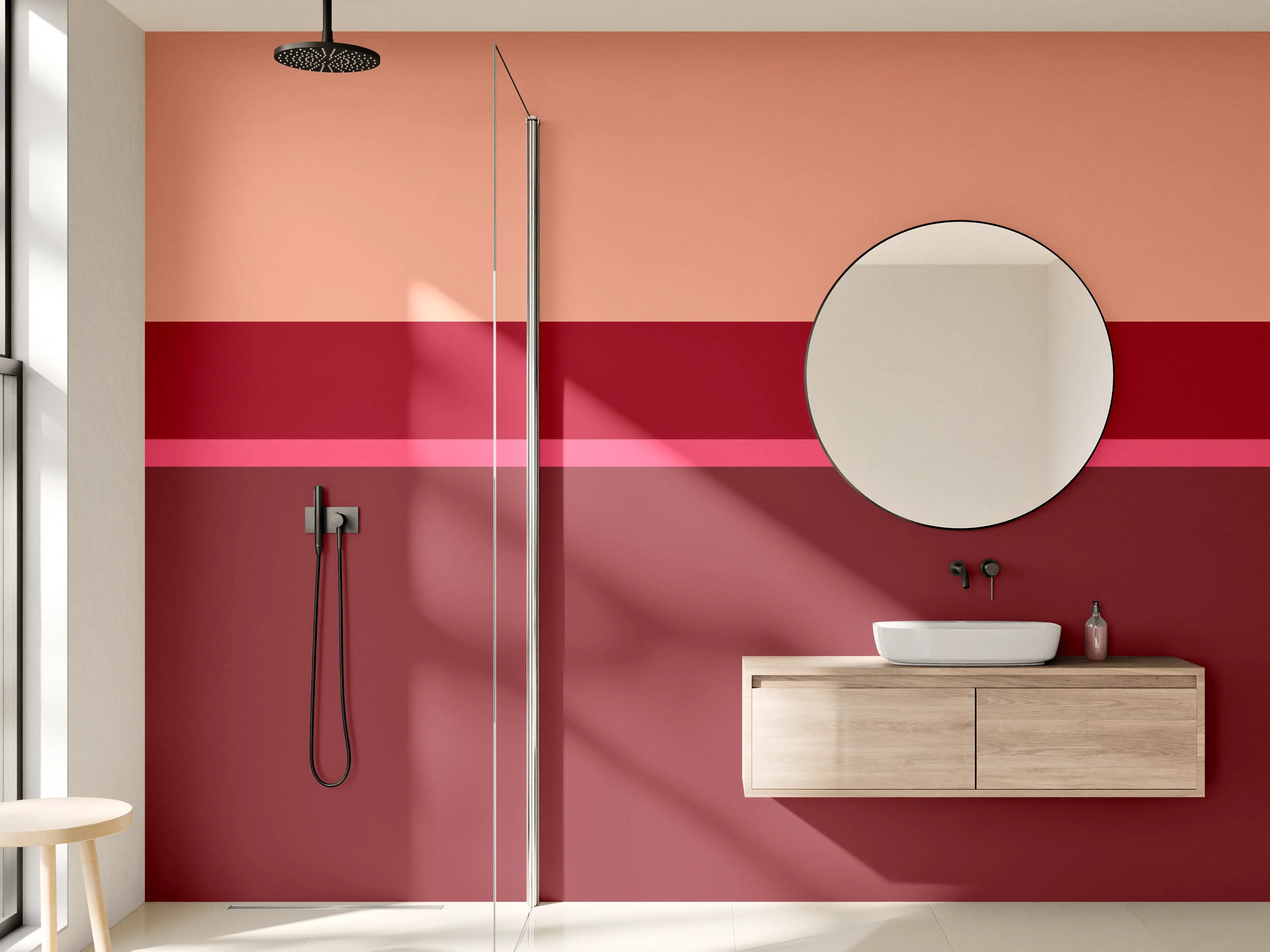 Wandverkleidung Bad - The Reds - Horizontal - Cherry
