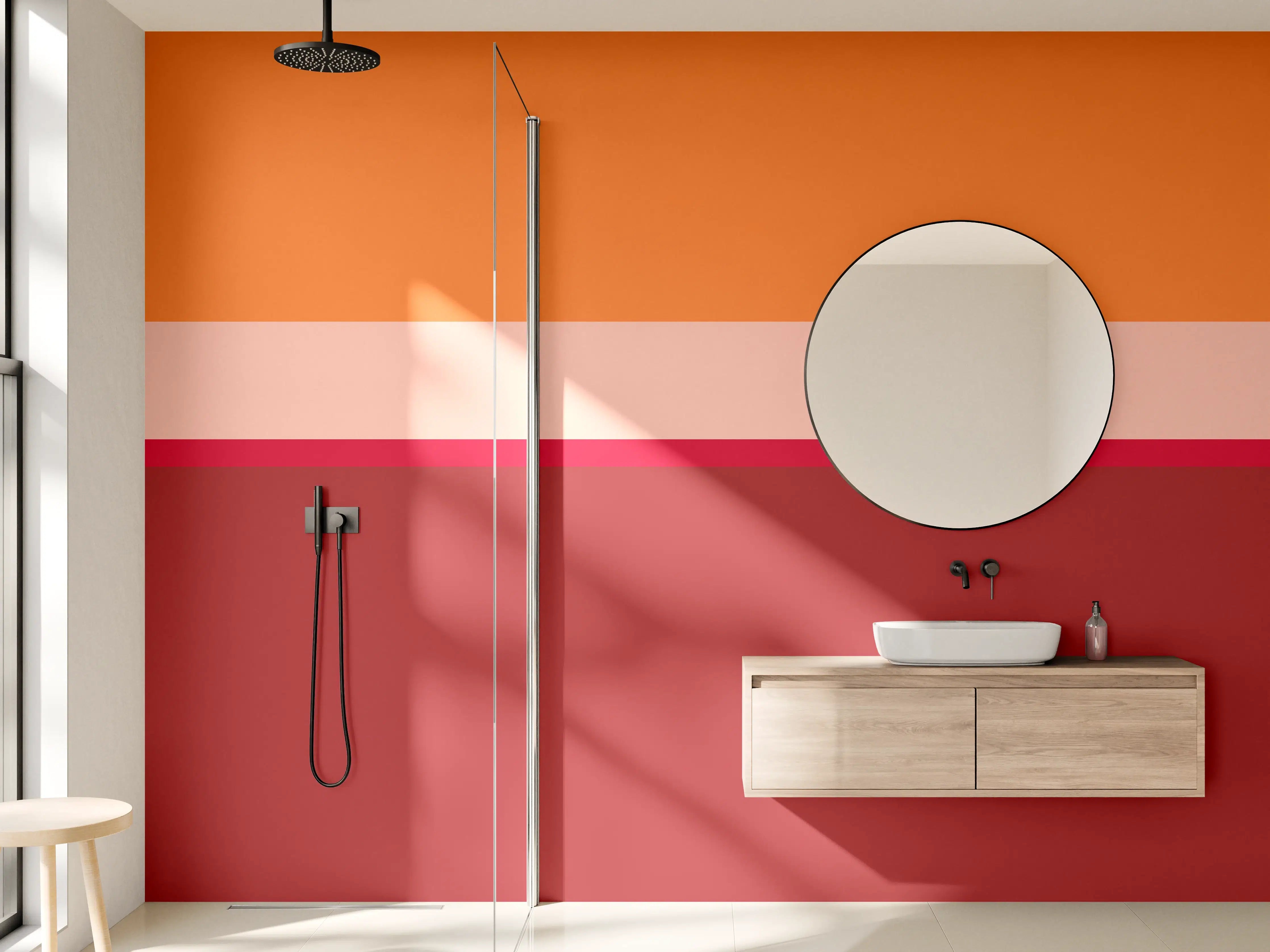 Wandverkleidung Bad - The Reds - Horizontal - Sangria
