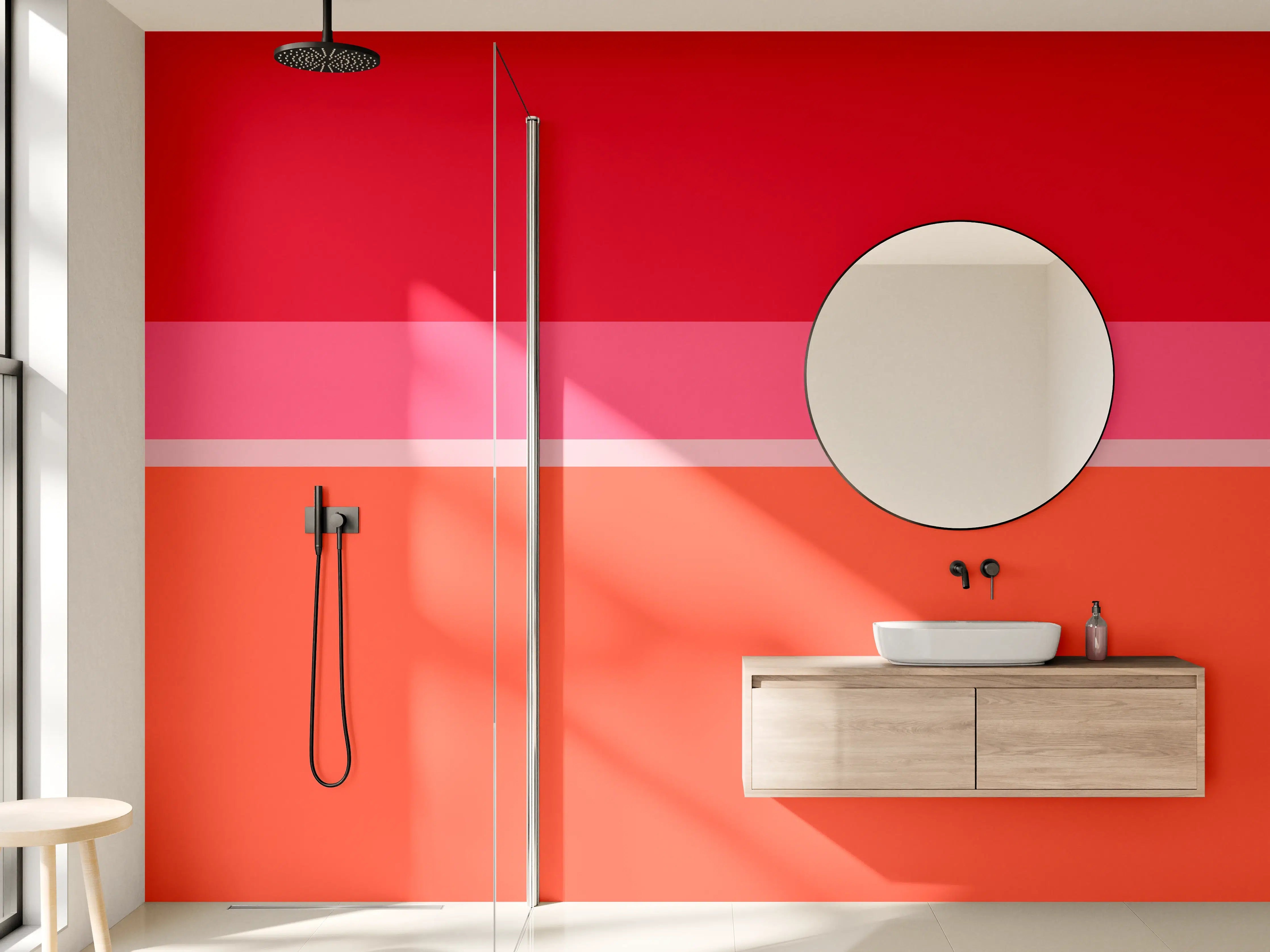 Wandverkleidung Bad - The Reds - Horizontal - Strawberry