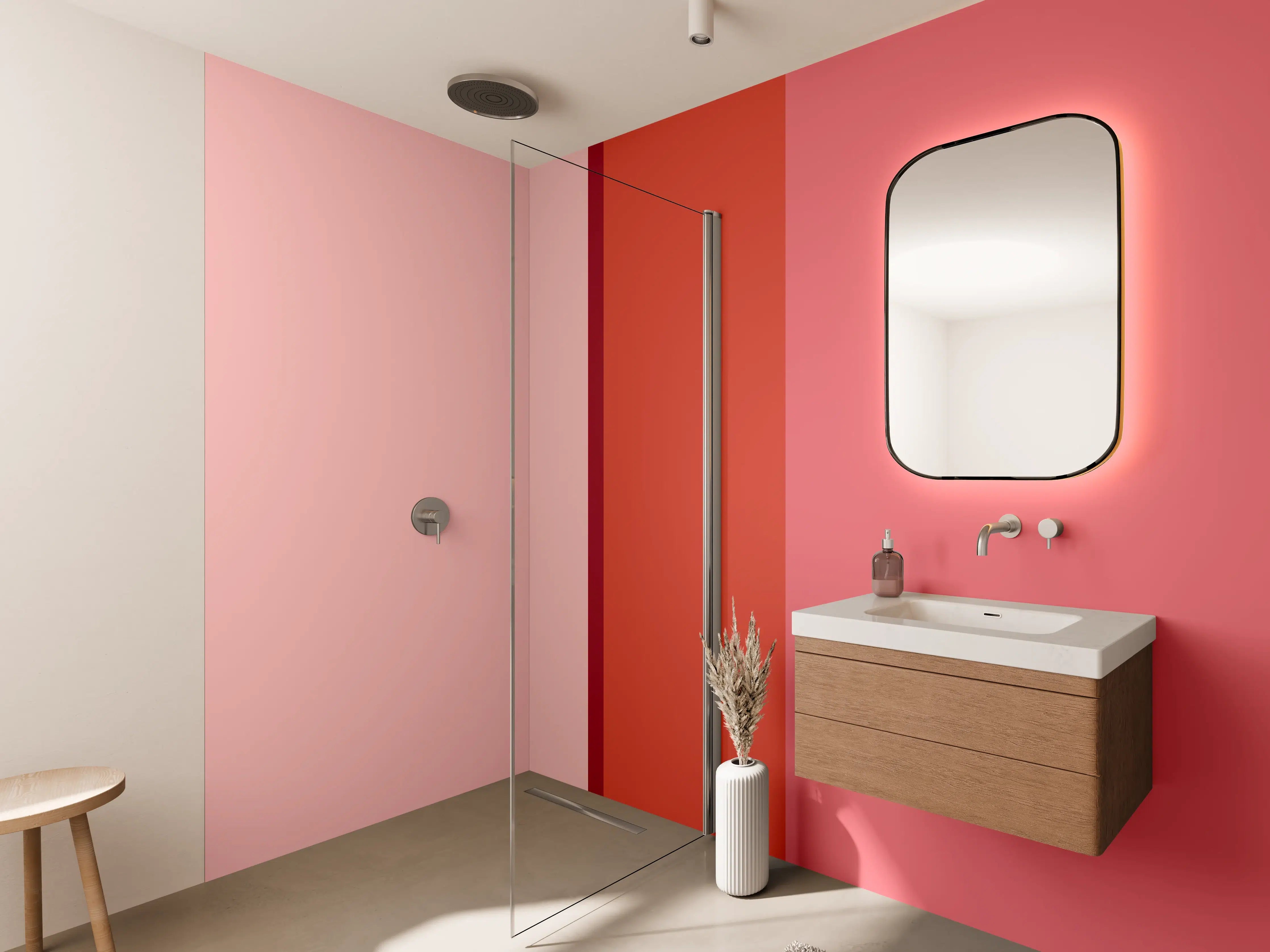 Wandverkleidung Bad - The Reds - Vertical - Tomato