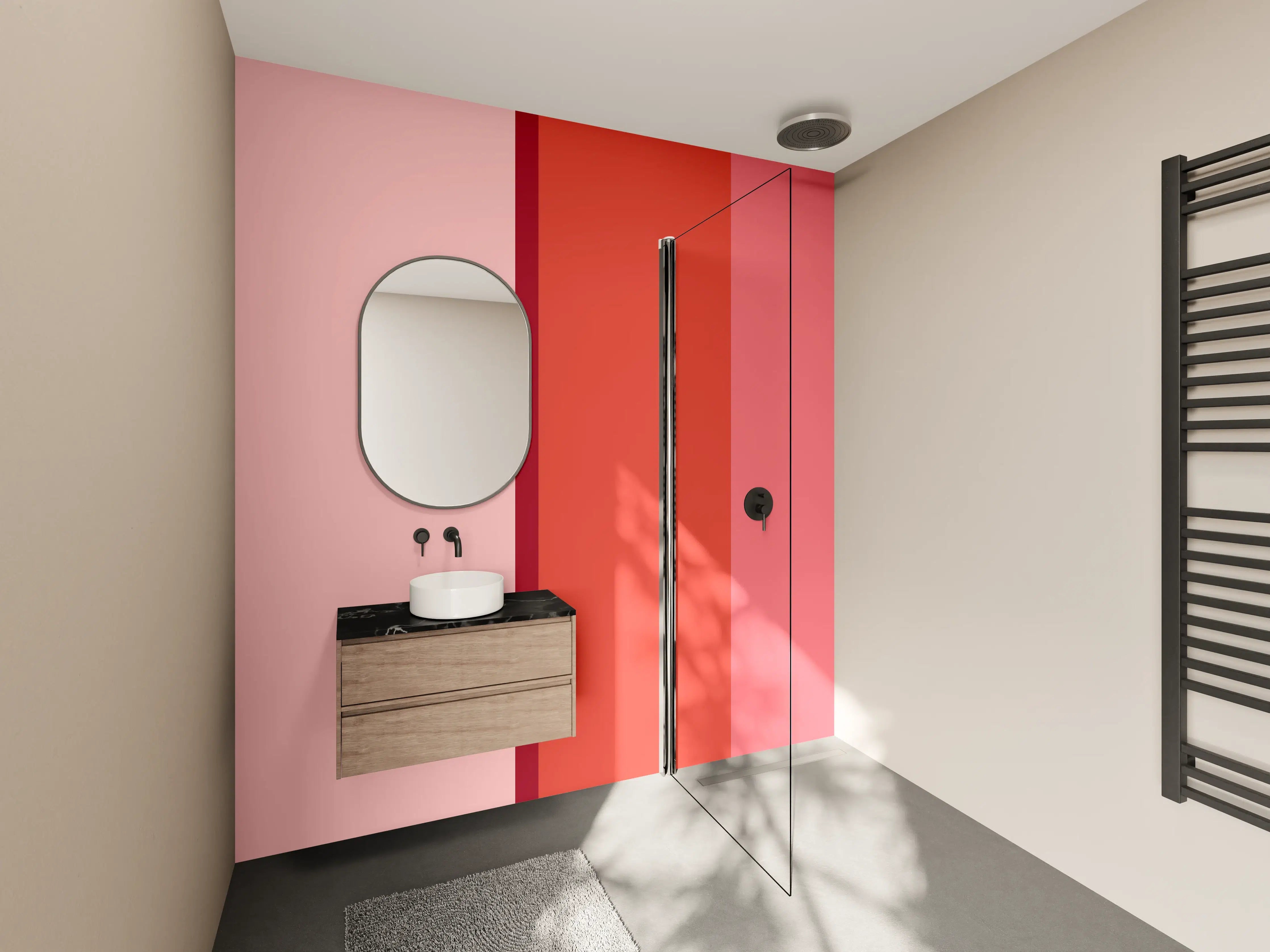 Wandverkleidung Bad - The Reds - Vertical - Tomato