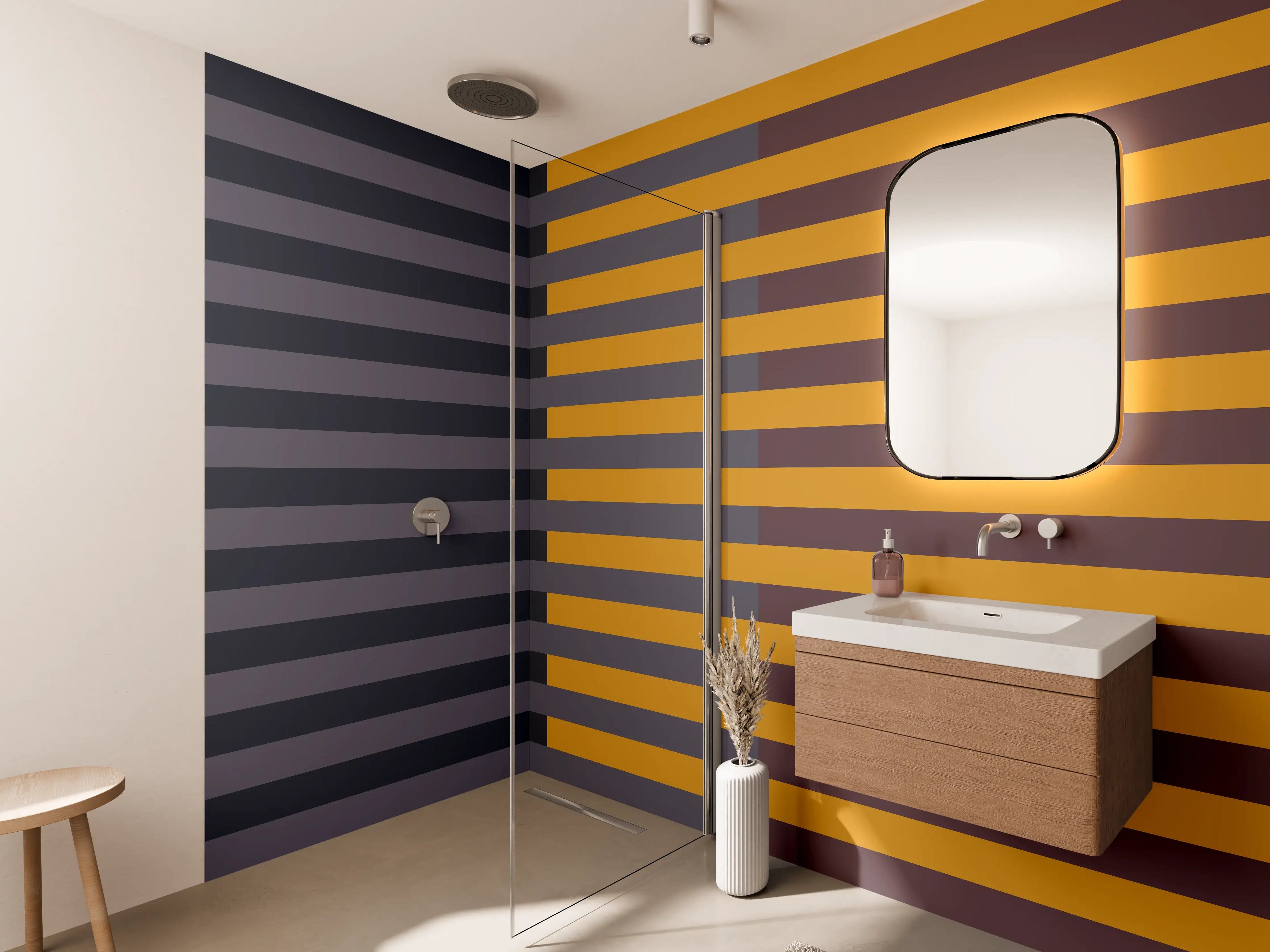 Wandverkleidung Bad - The Retros - Multy Stripes - Cersai