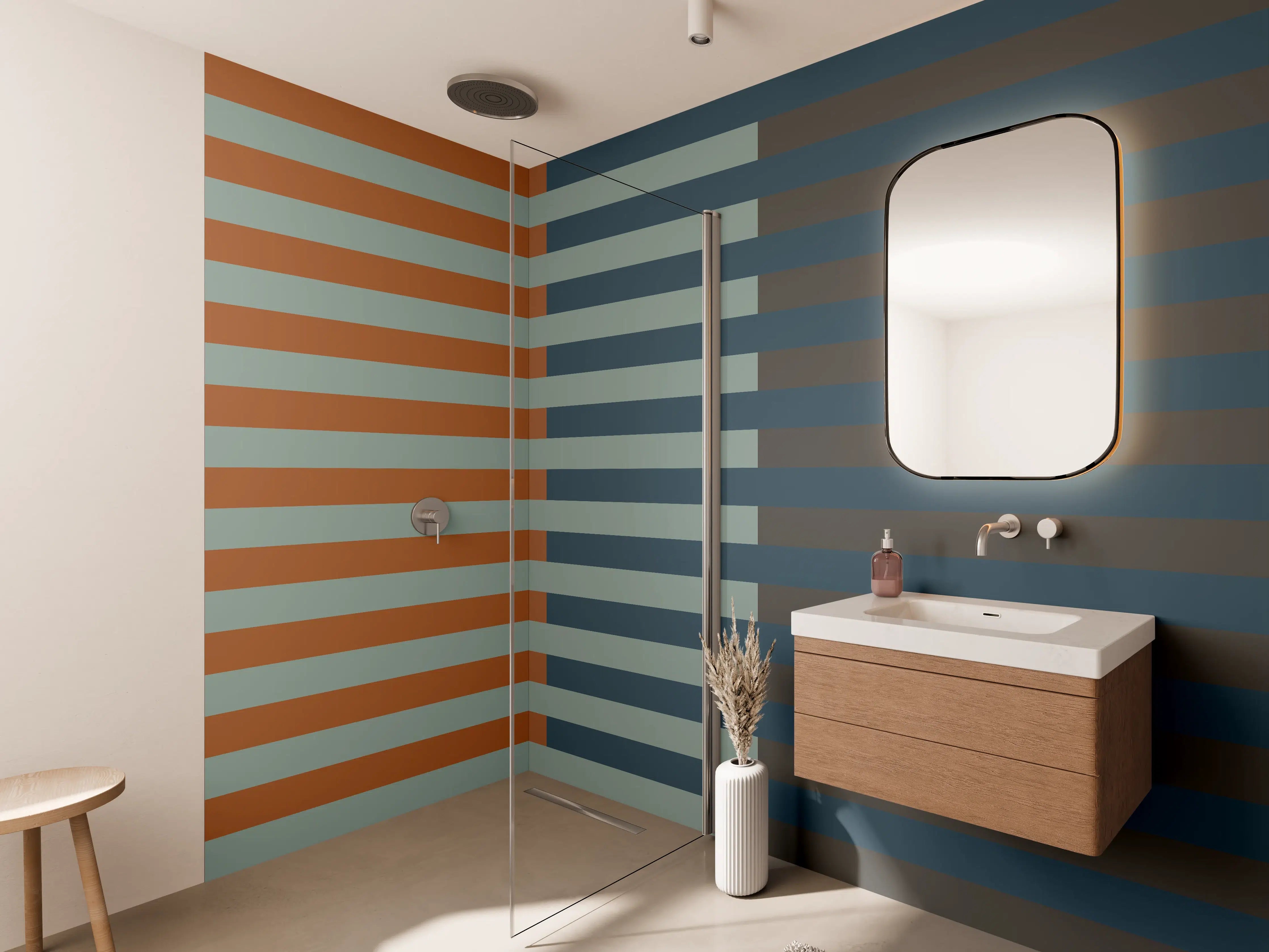 Wandverkleidung Bad - The Retros - Multy Stripes - Jon