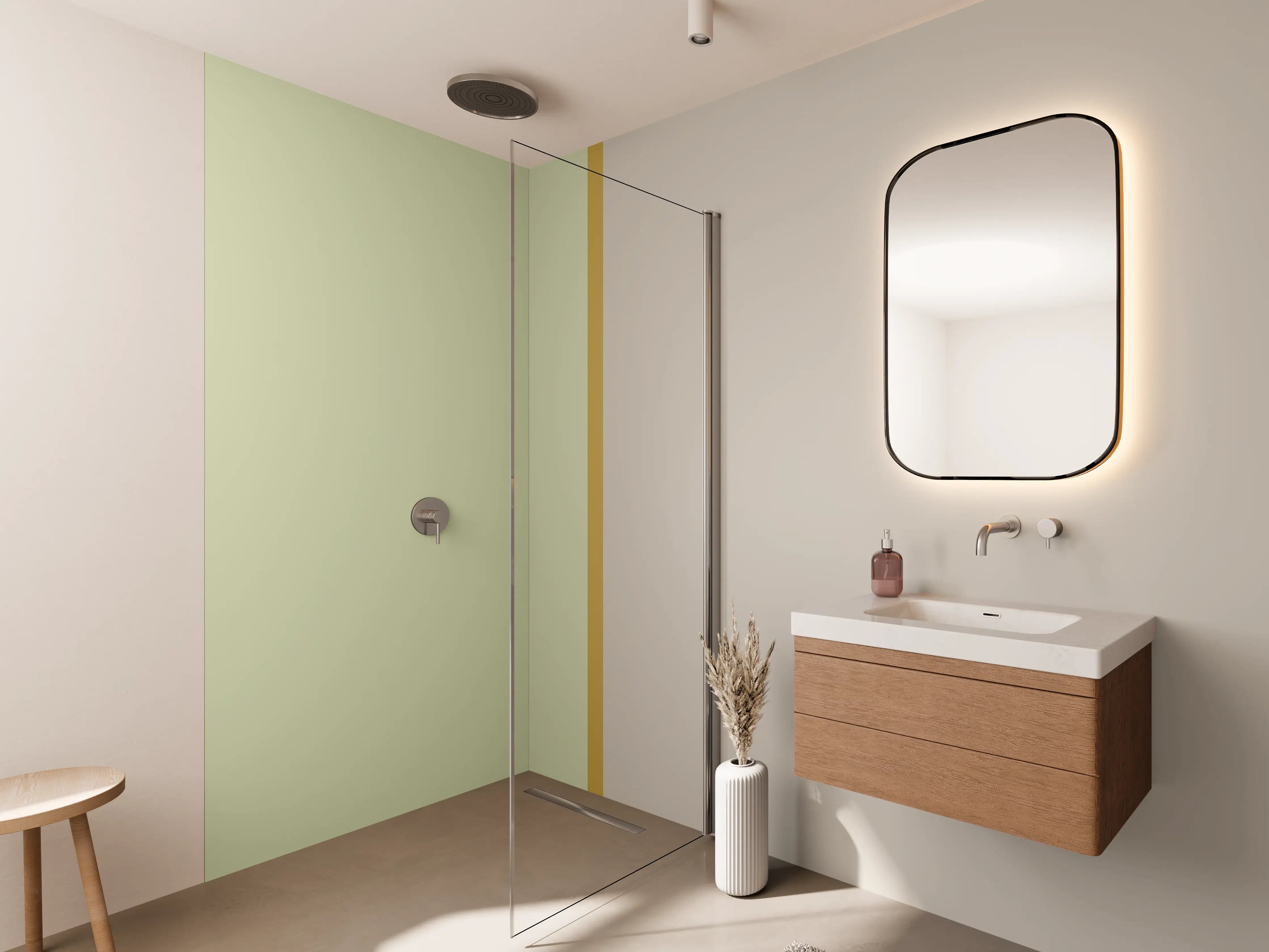 Wandverkleidung Bad - The Springs - Easy Vertikal - Birch