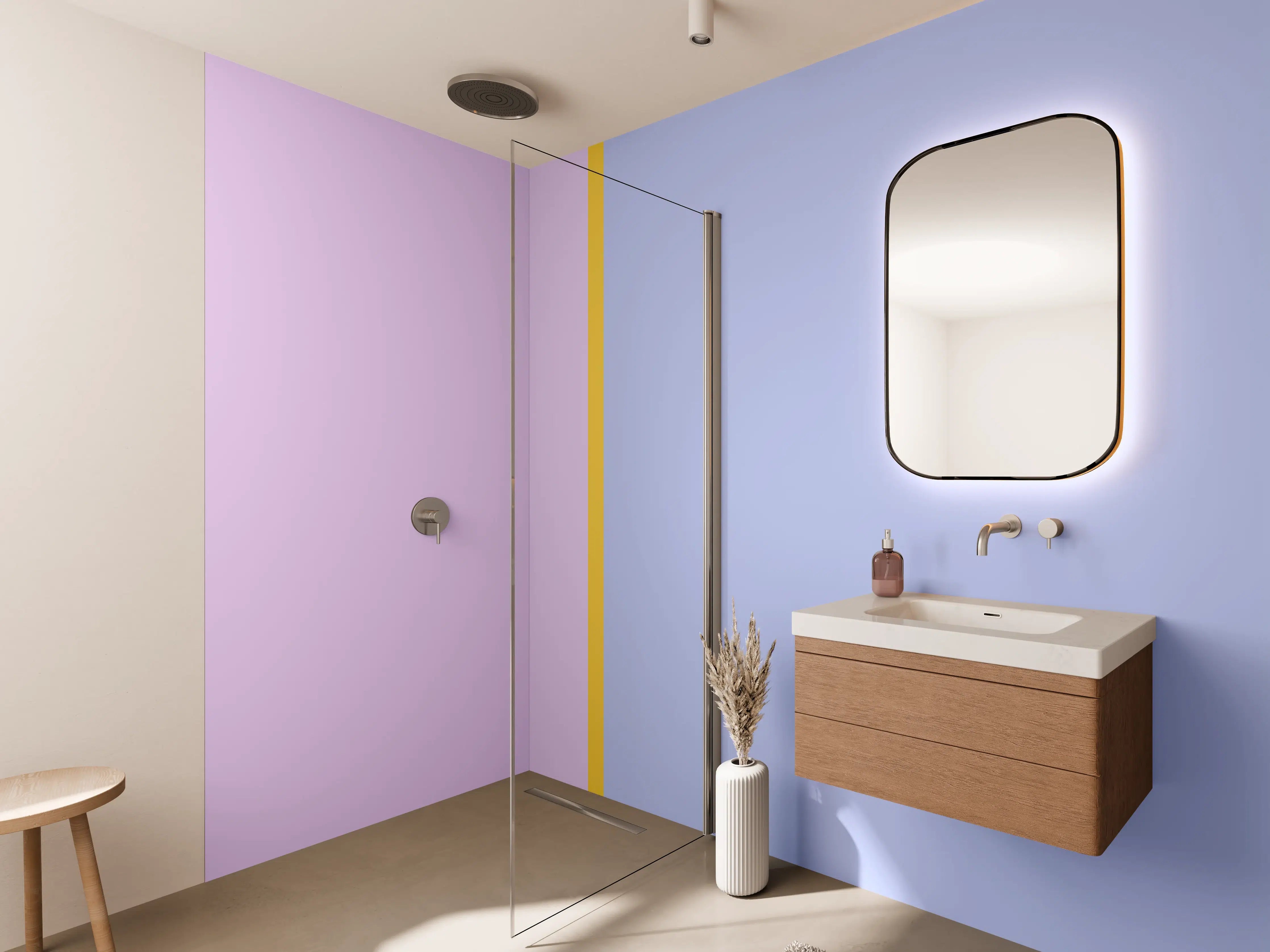 Wandverkleidung Bad - The Springs - Easy Vertikal - Lilac