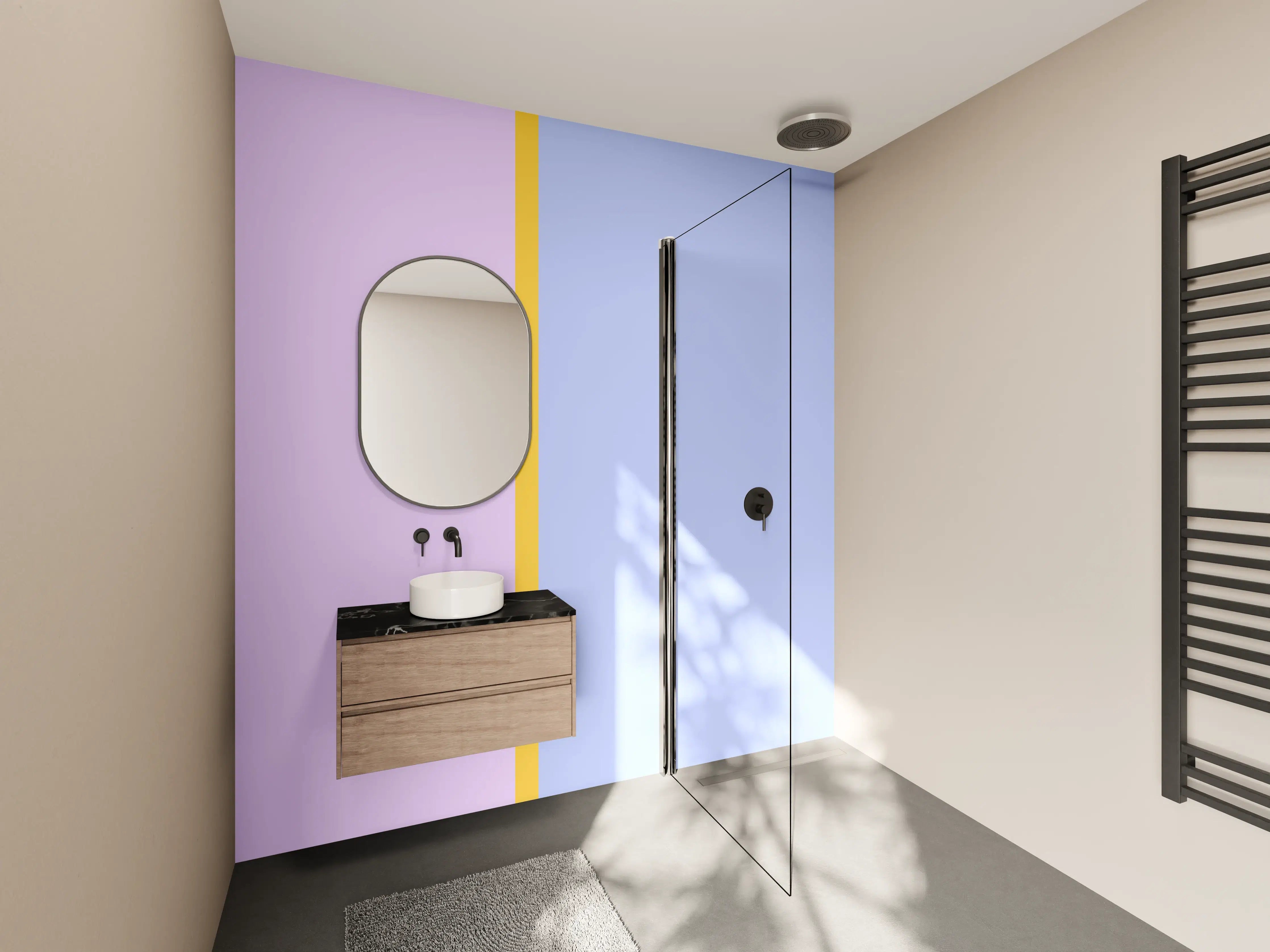 Wandverkleidung Bad - The Springs - Easy Vertikal - Lilac