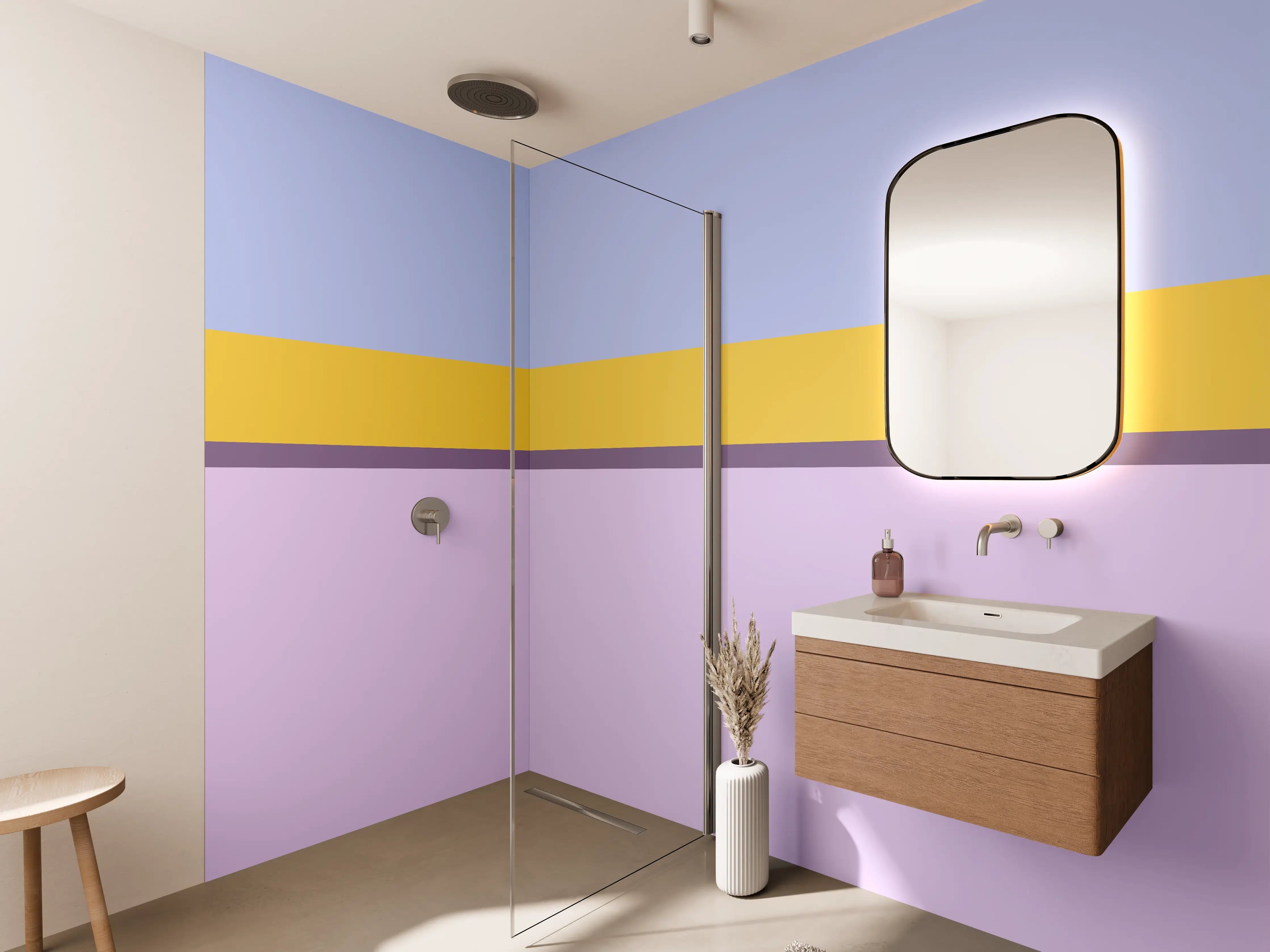 Wandverkleidung Bad - The Springs - Horizontal - Lilac
