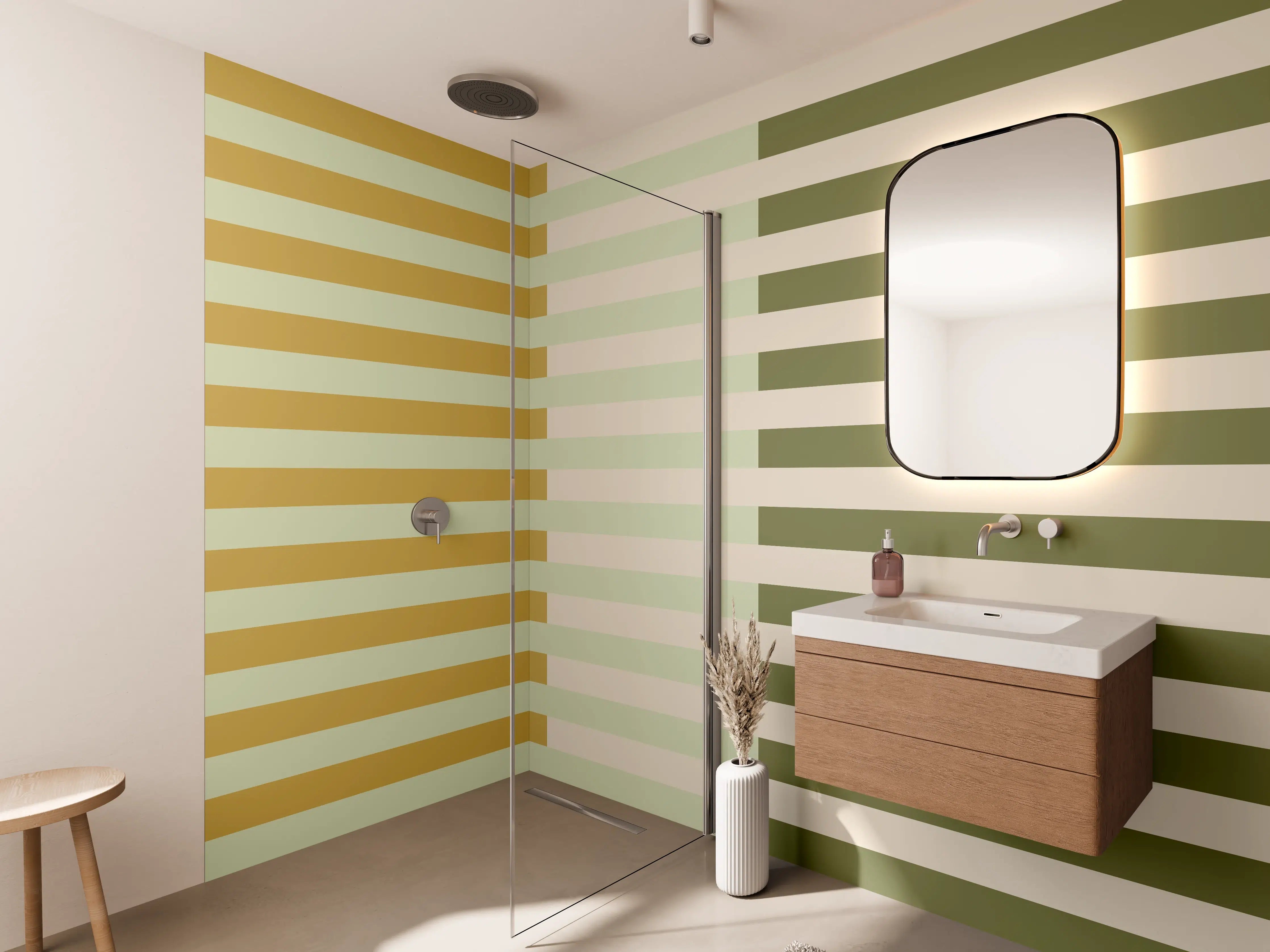 Wandverkleidung Bad - The Springs - Multy Stripes - Birch