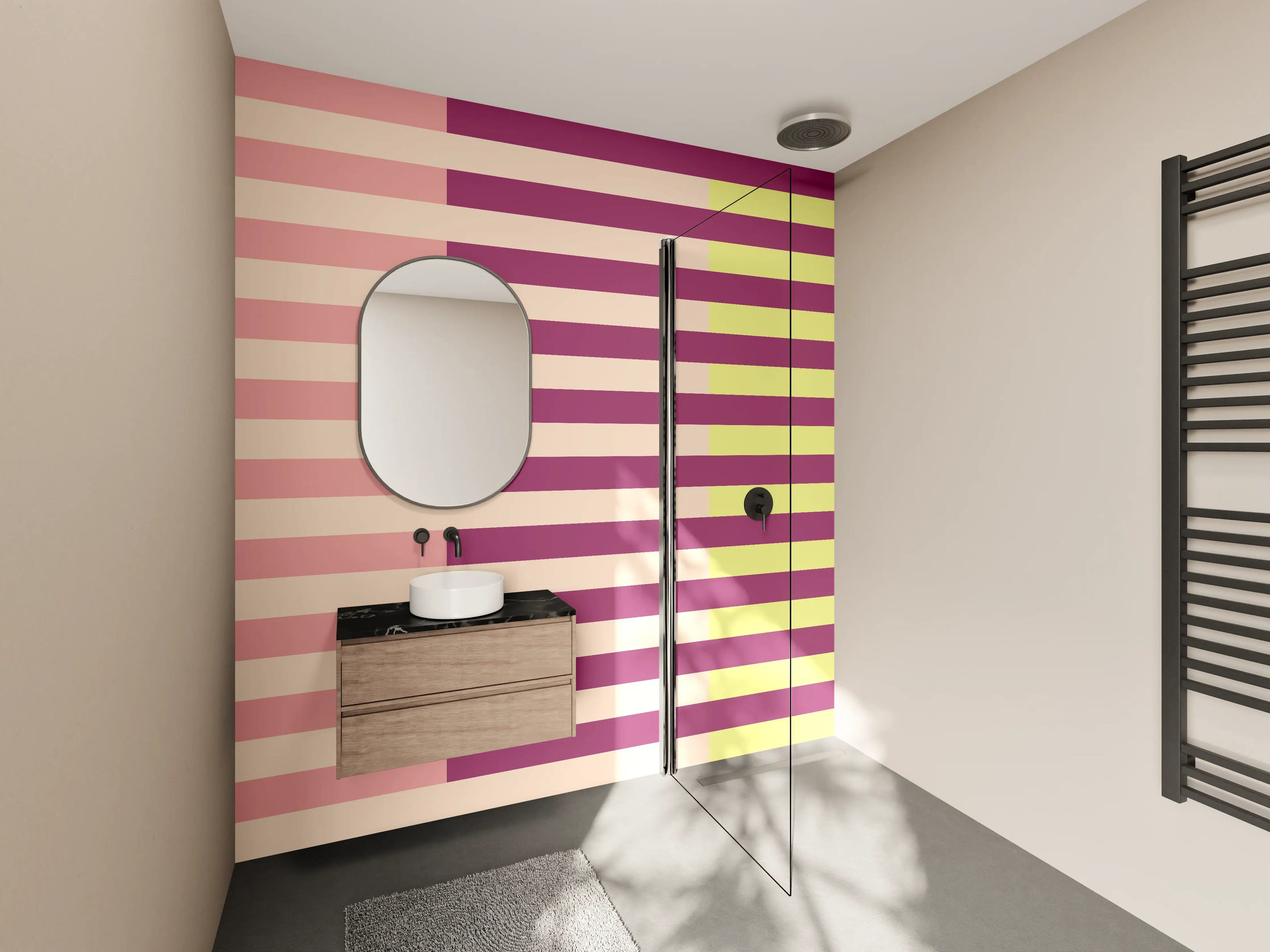 Wandverkleidung Bad - The Springs - Multy Stripes - Tulip