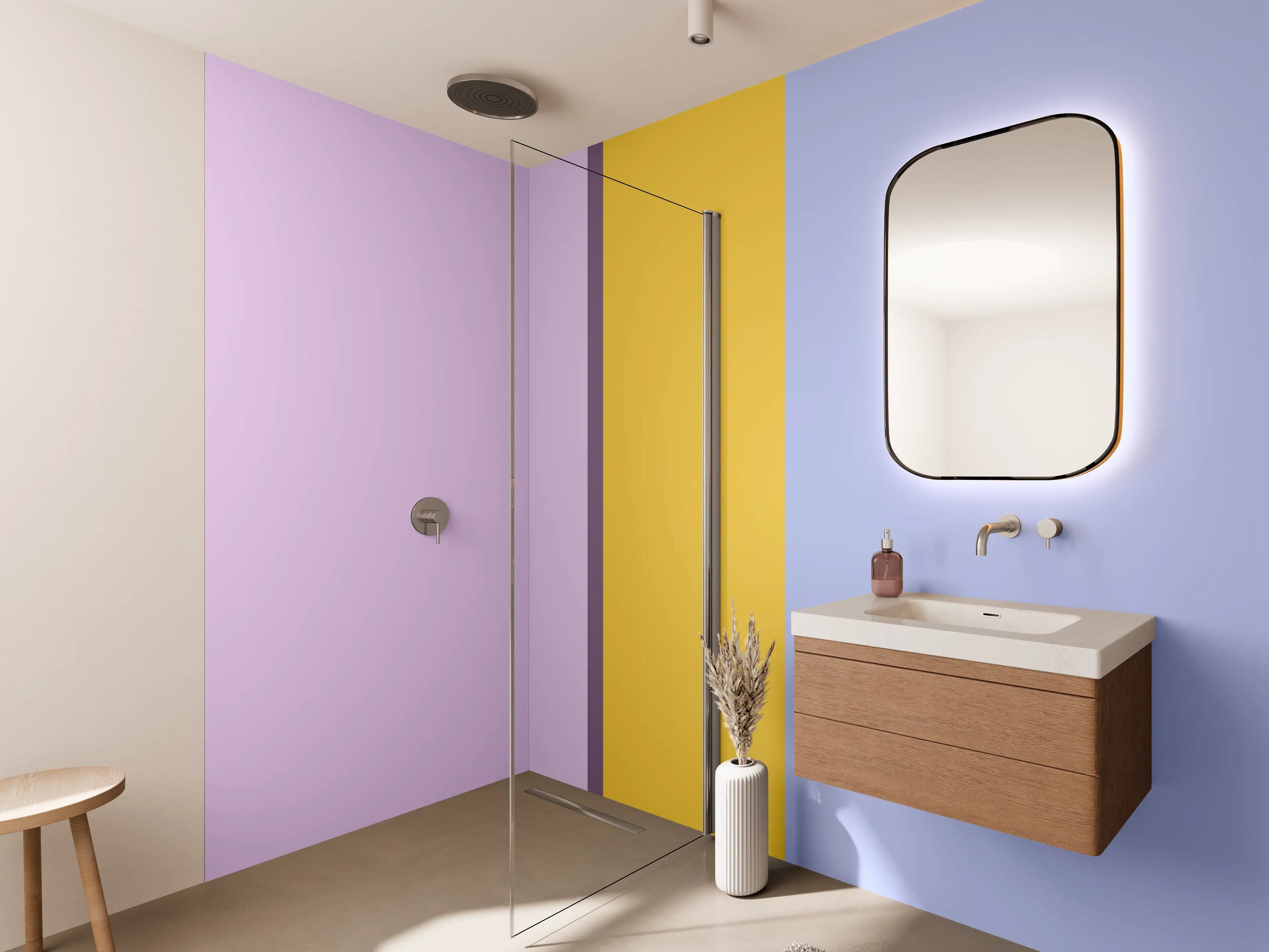 Wandverkleidung Bad - The Springs - Vertikal - Lilac