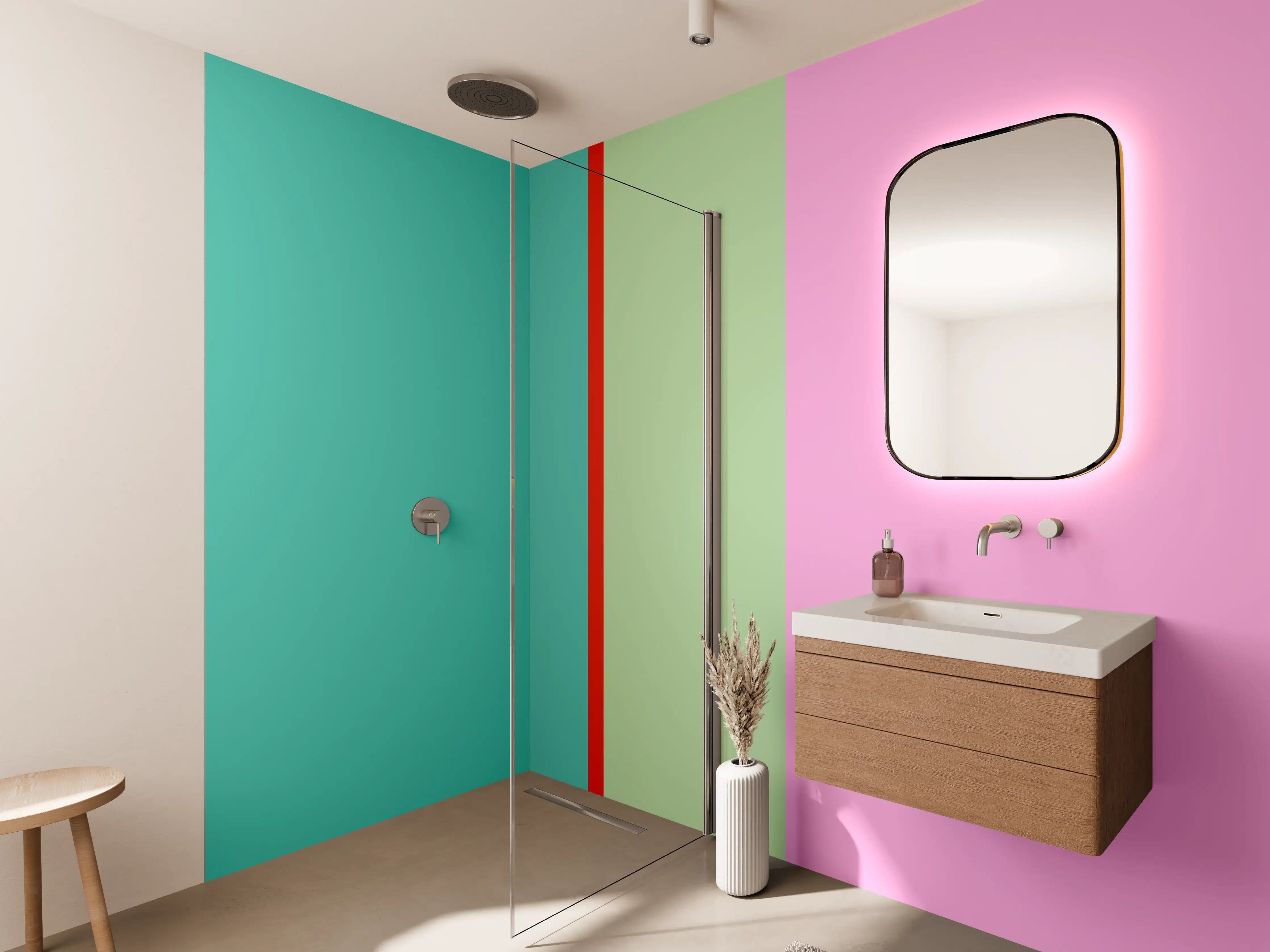 Wandverkleidung Bad - The Springs - Vertikal - Peony