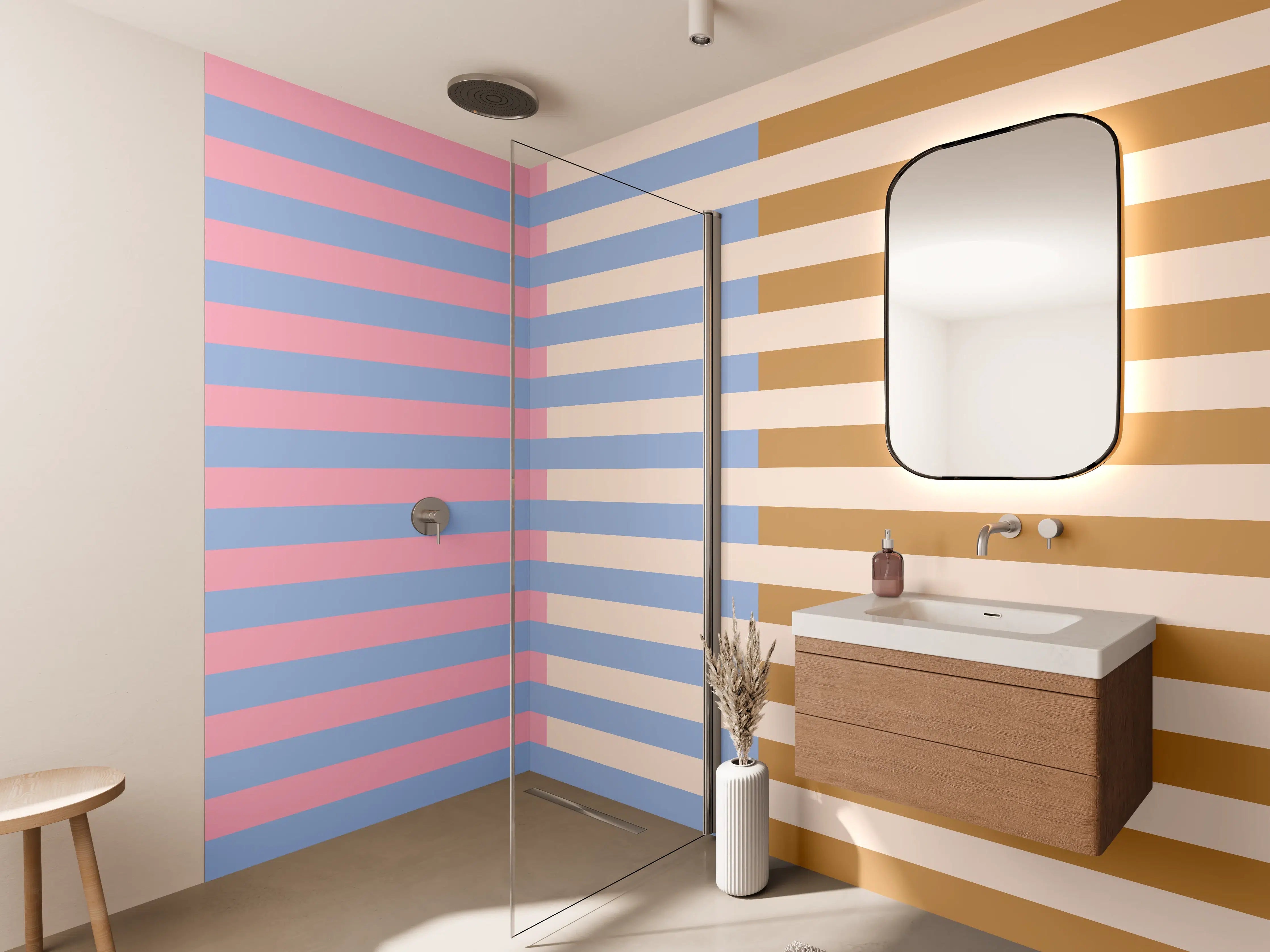 Wandverkleidung Bad - The Vintages - Multy Stripes - Eloise