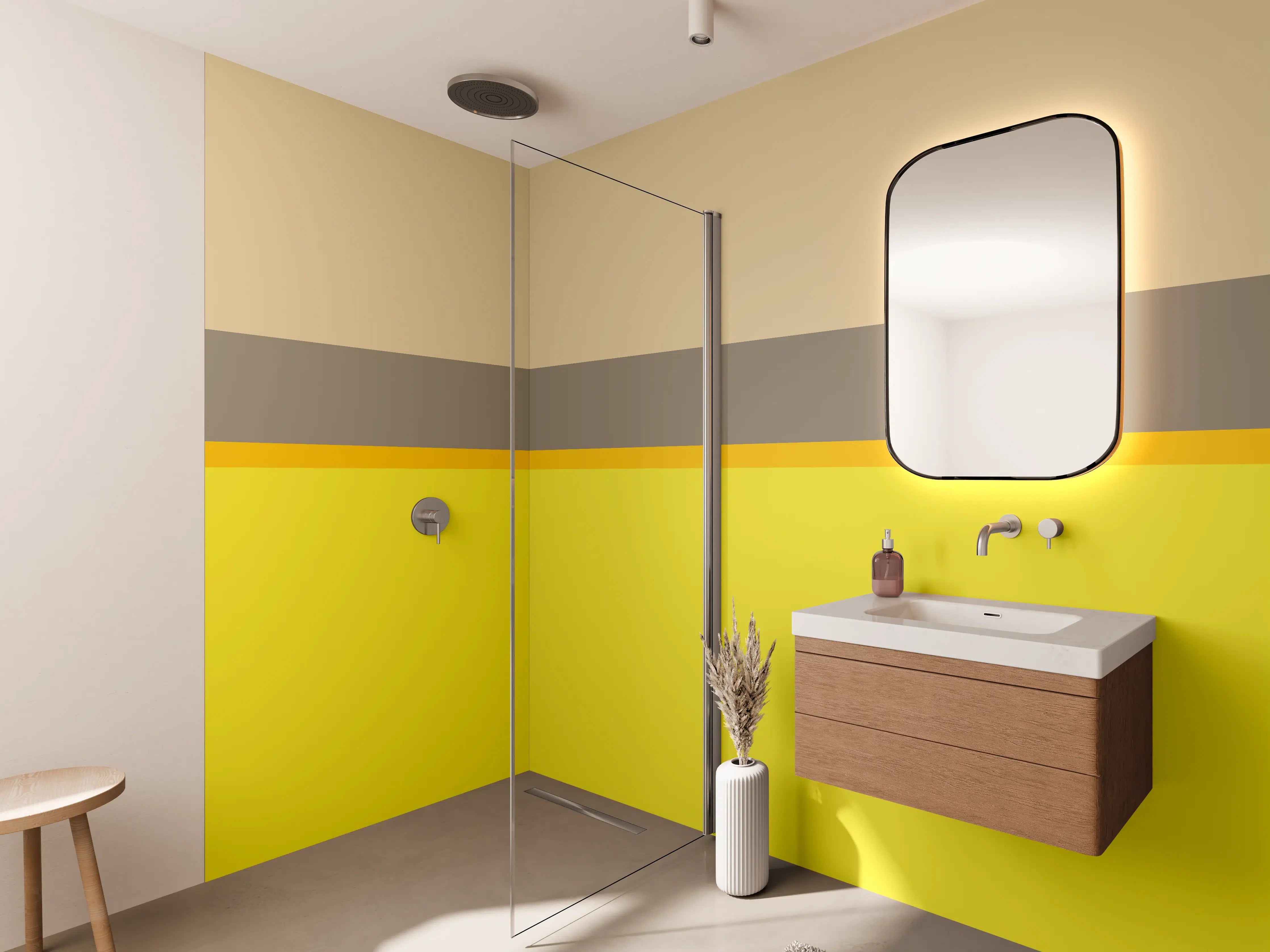 Wandverkleidung Bad - The Yellows - Horizontal - Honey