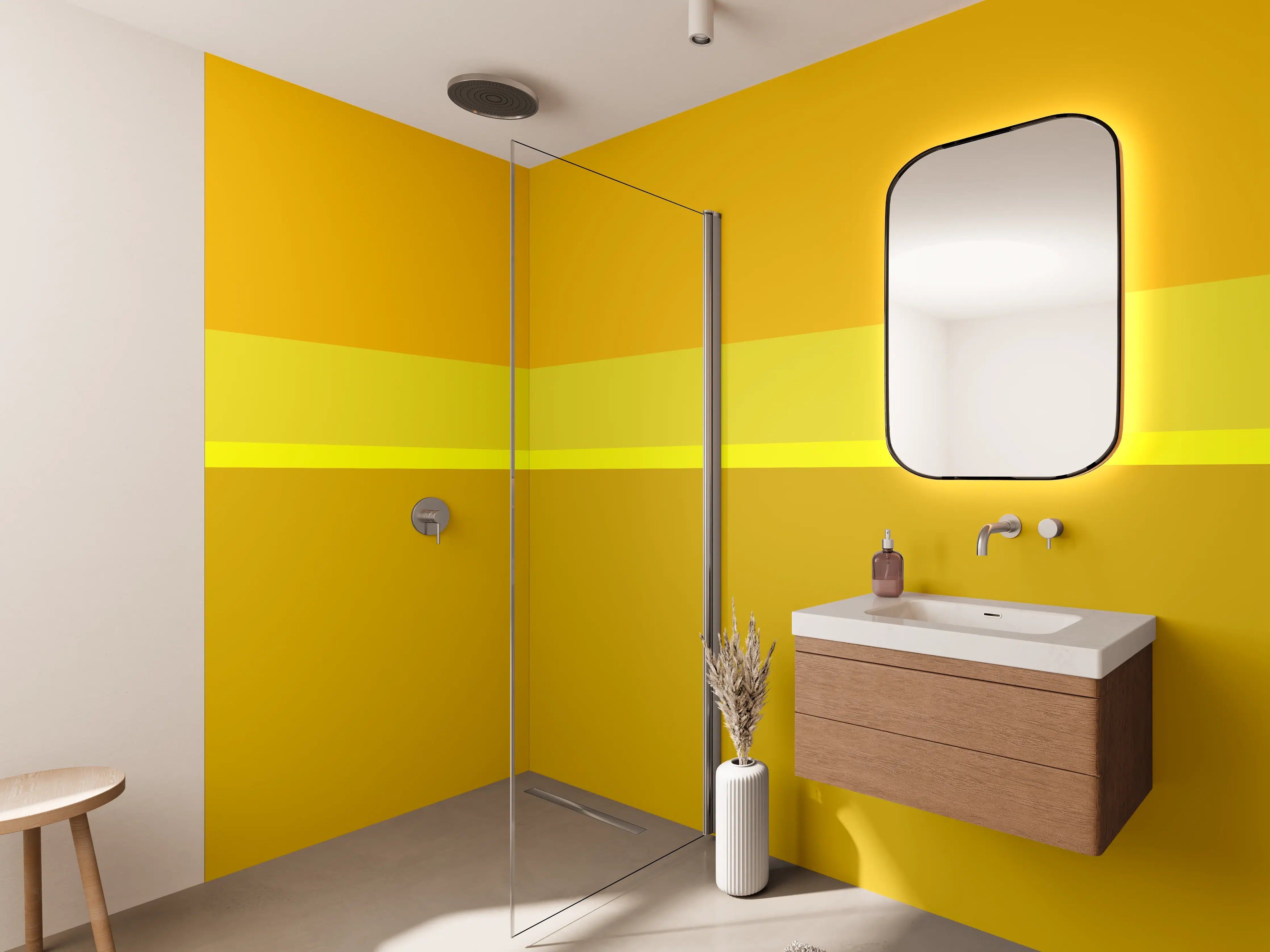 Wandverkleidung Bad - The Yellows - Horizontal - Lemon