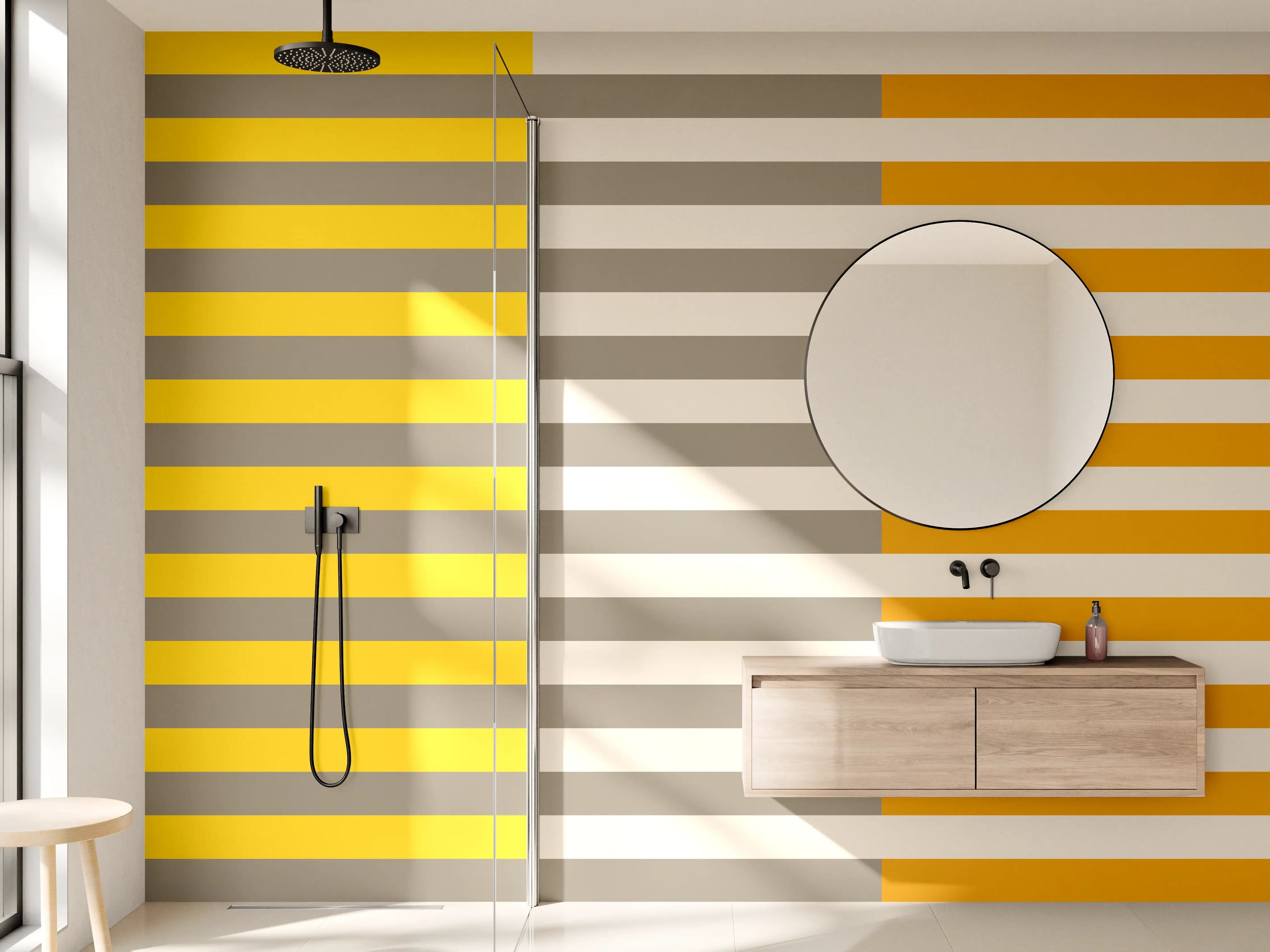 Wandverkleidung Bad - The Yellows - Multy Stripes - Saffron