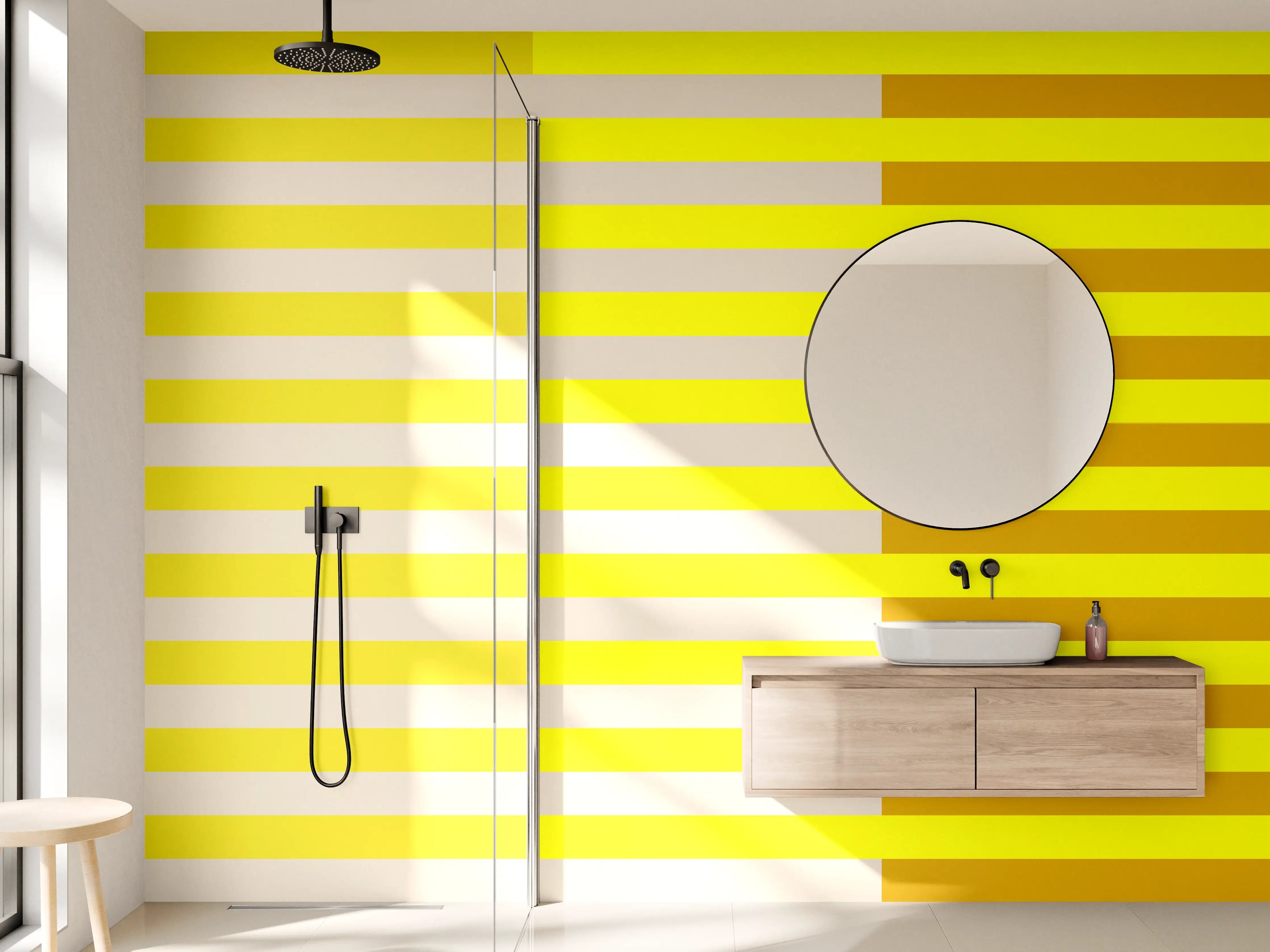 Wandverkleidung Bad - The Yellows - Multy Stripes - Vanilla