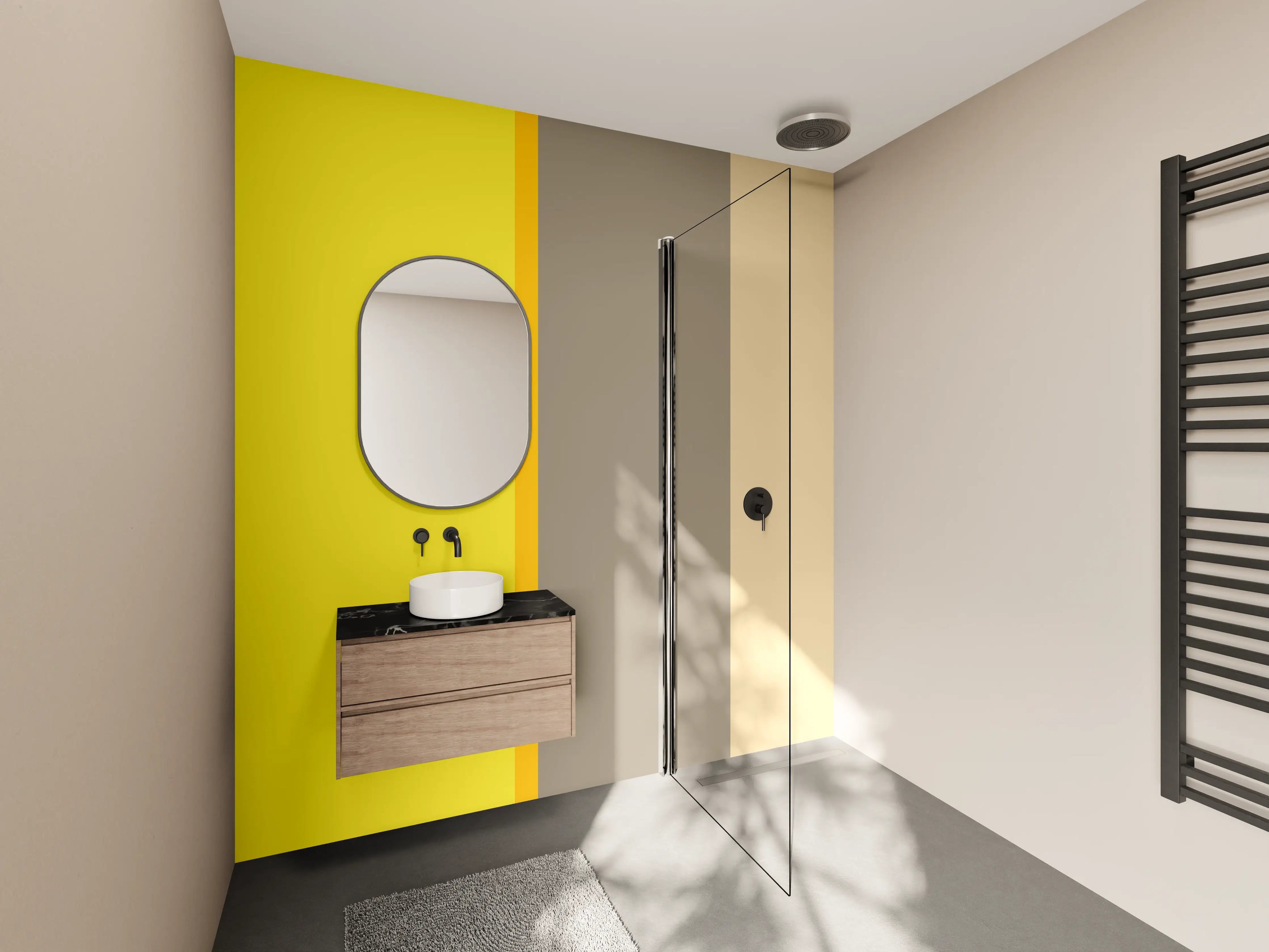 Wandverkleidung Bad - The Yellows - Vertical - Honey