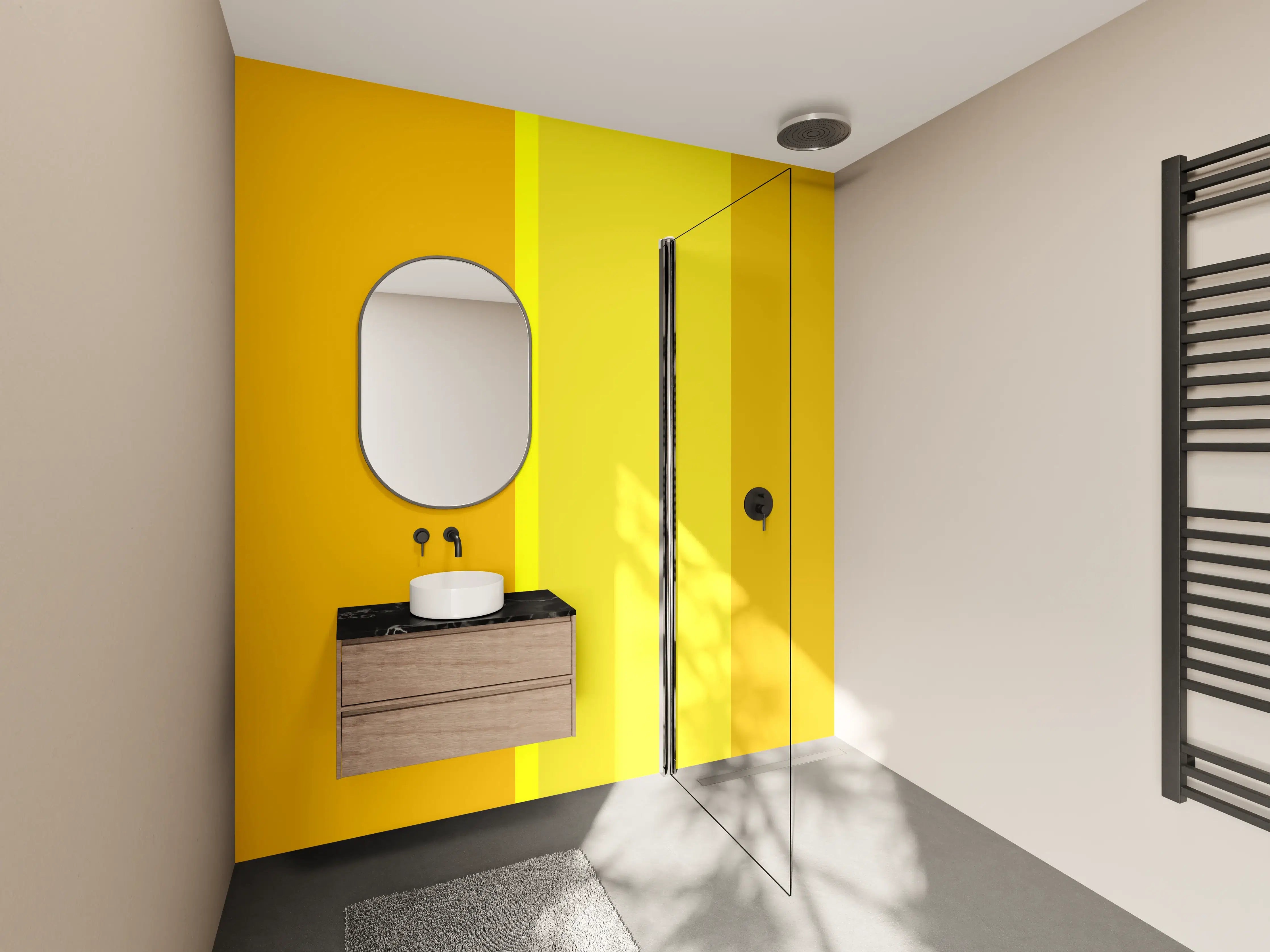 Wandverkleidung Bad - The Yellows - Vertical - Lemon