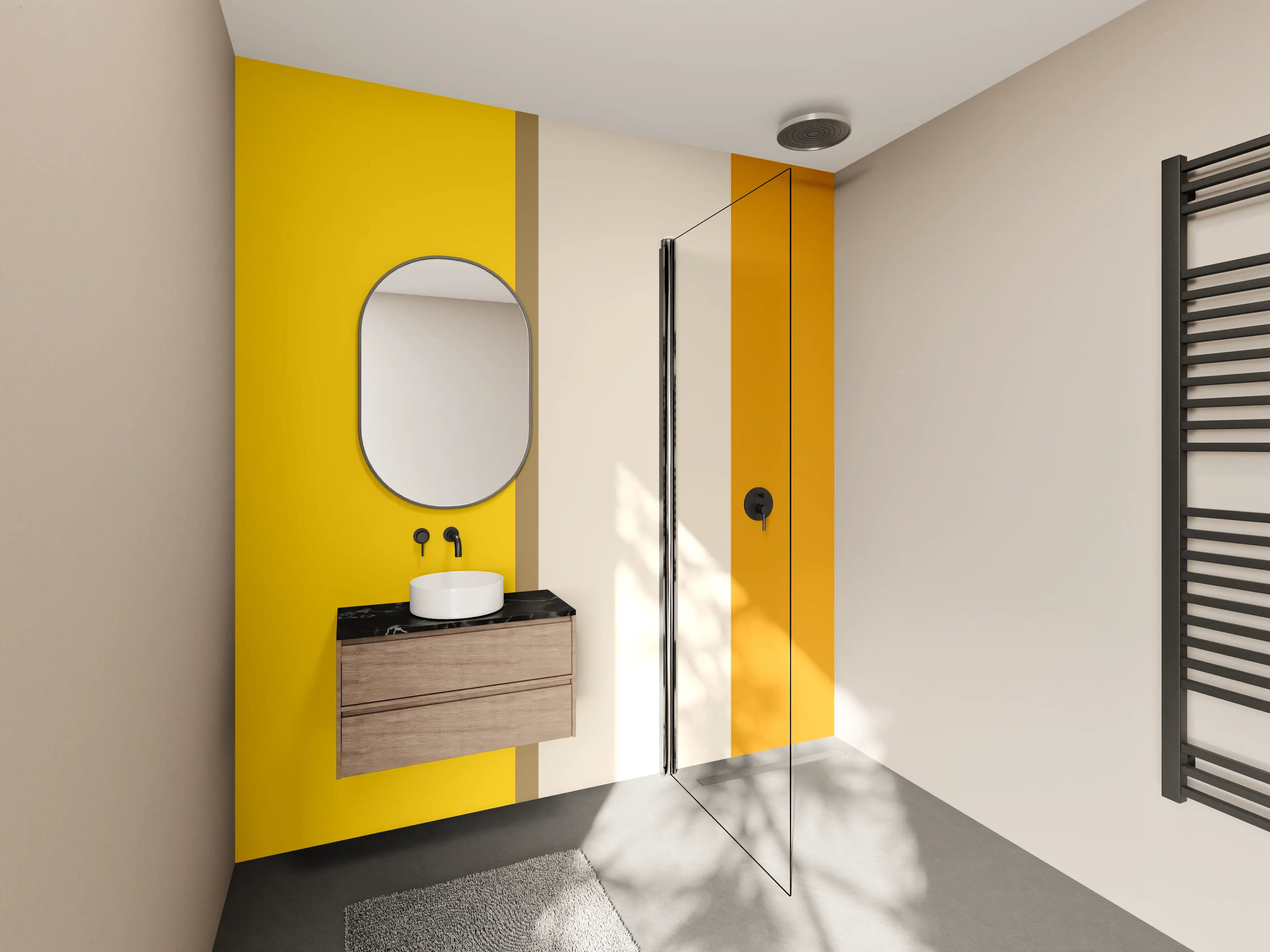 Wandverkleidung Bad - The Yellows - Vertical - Saffron