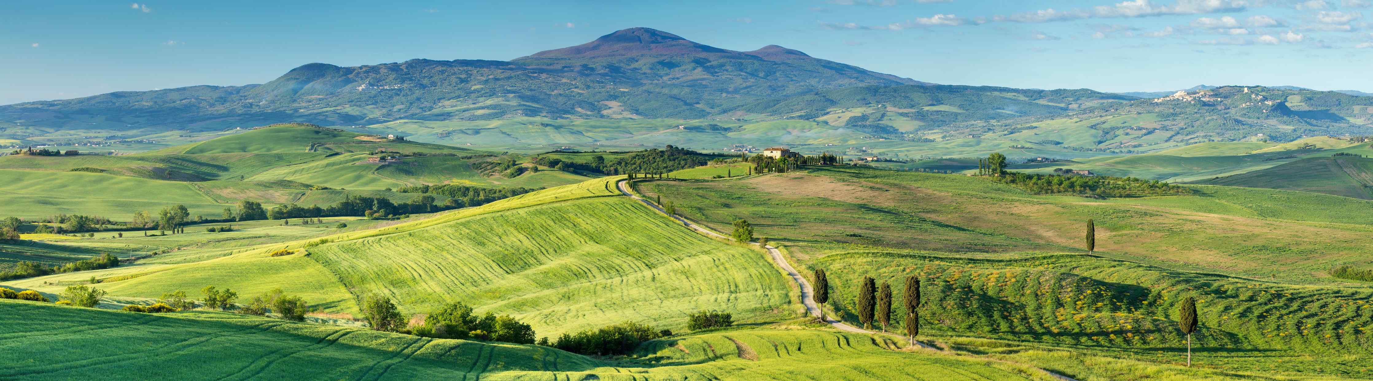 Wandverkleidung Bad-Toskana Hügel Panorama