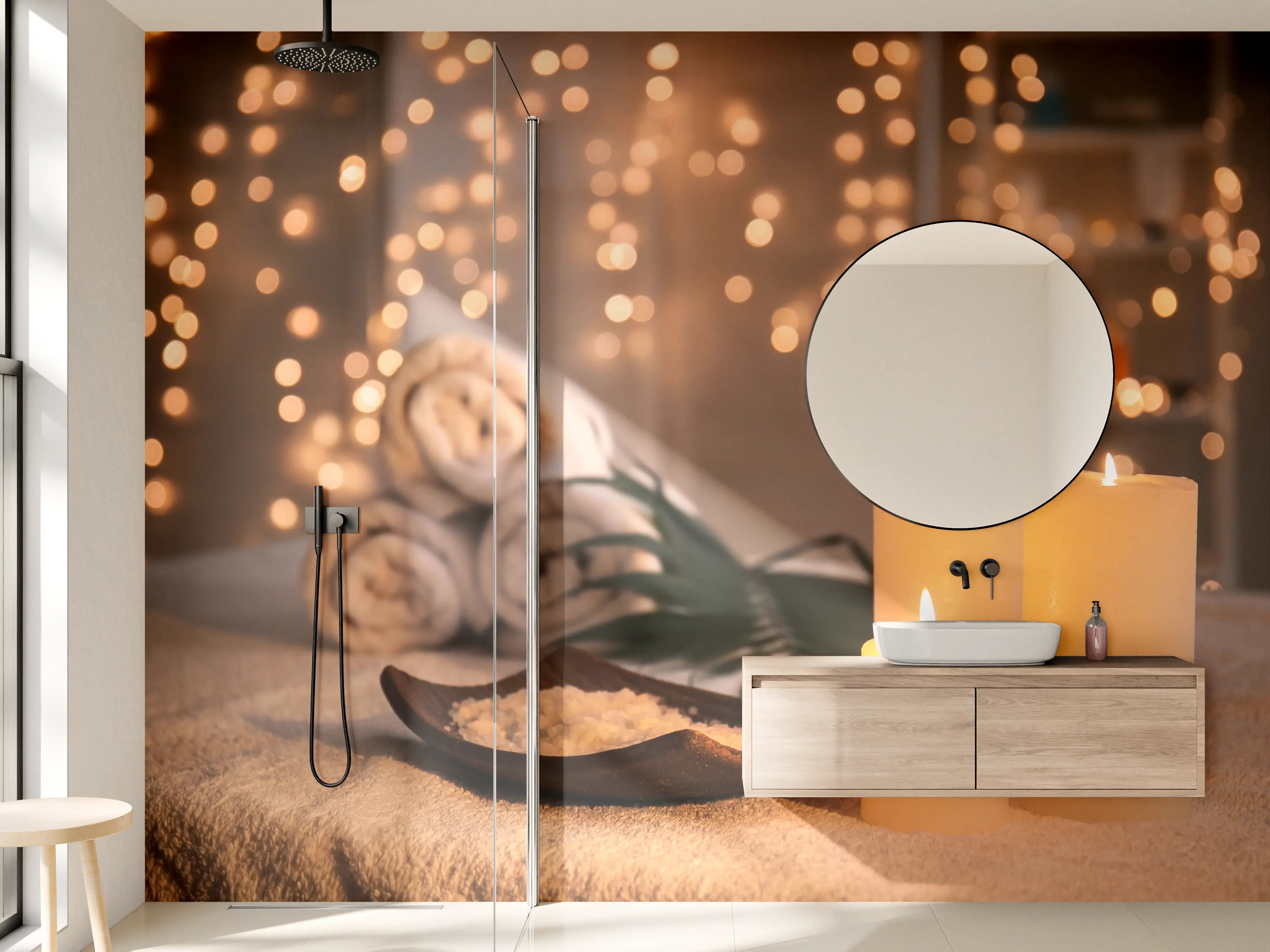 Wandverkleidung Bad - Traditioneller Spa-Salon