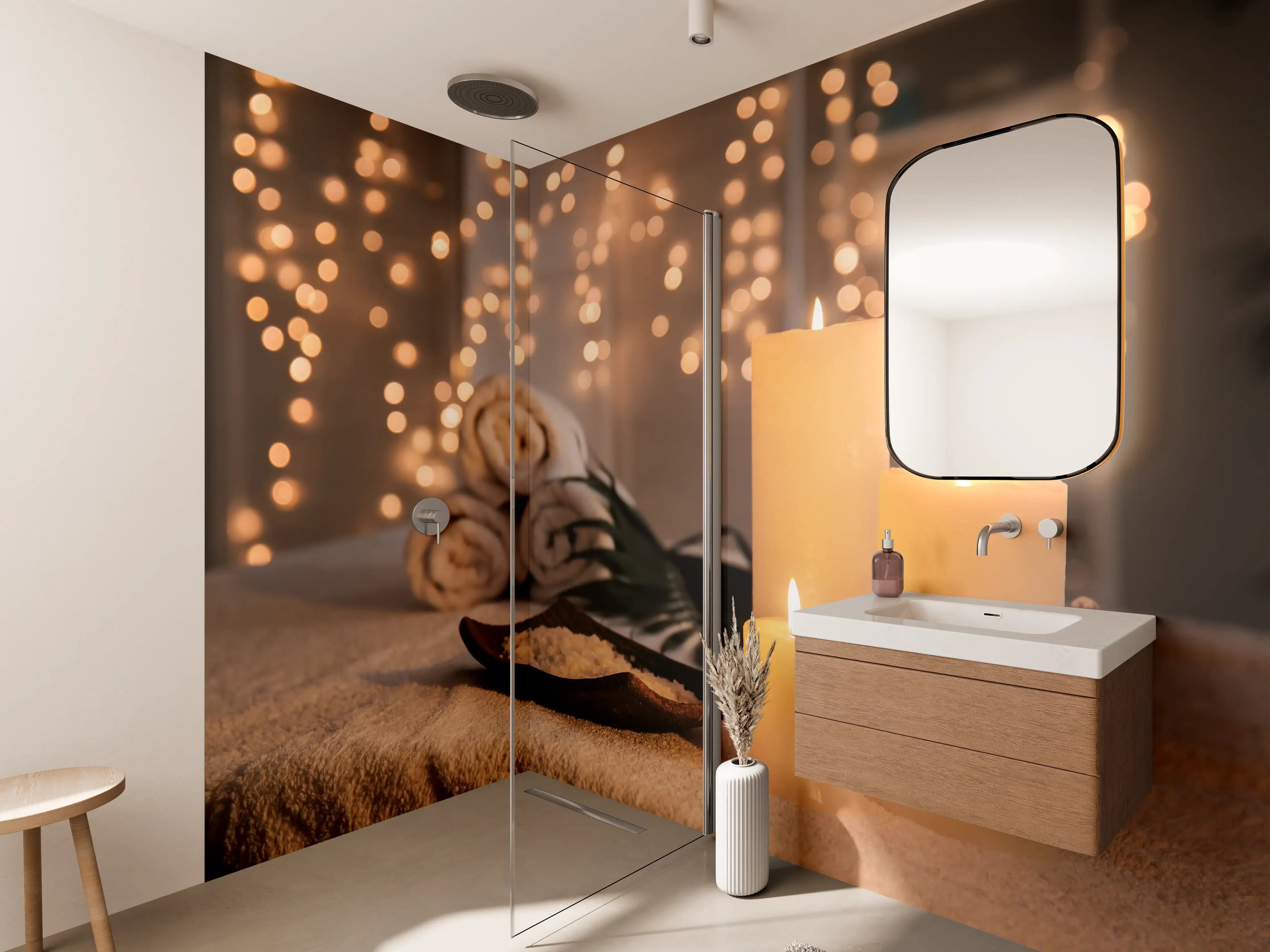 Wandverkleidung Bad - Traditioneller Spa-Salon