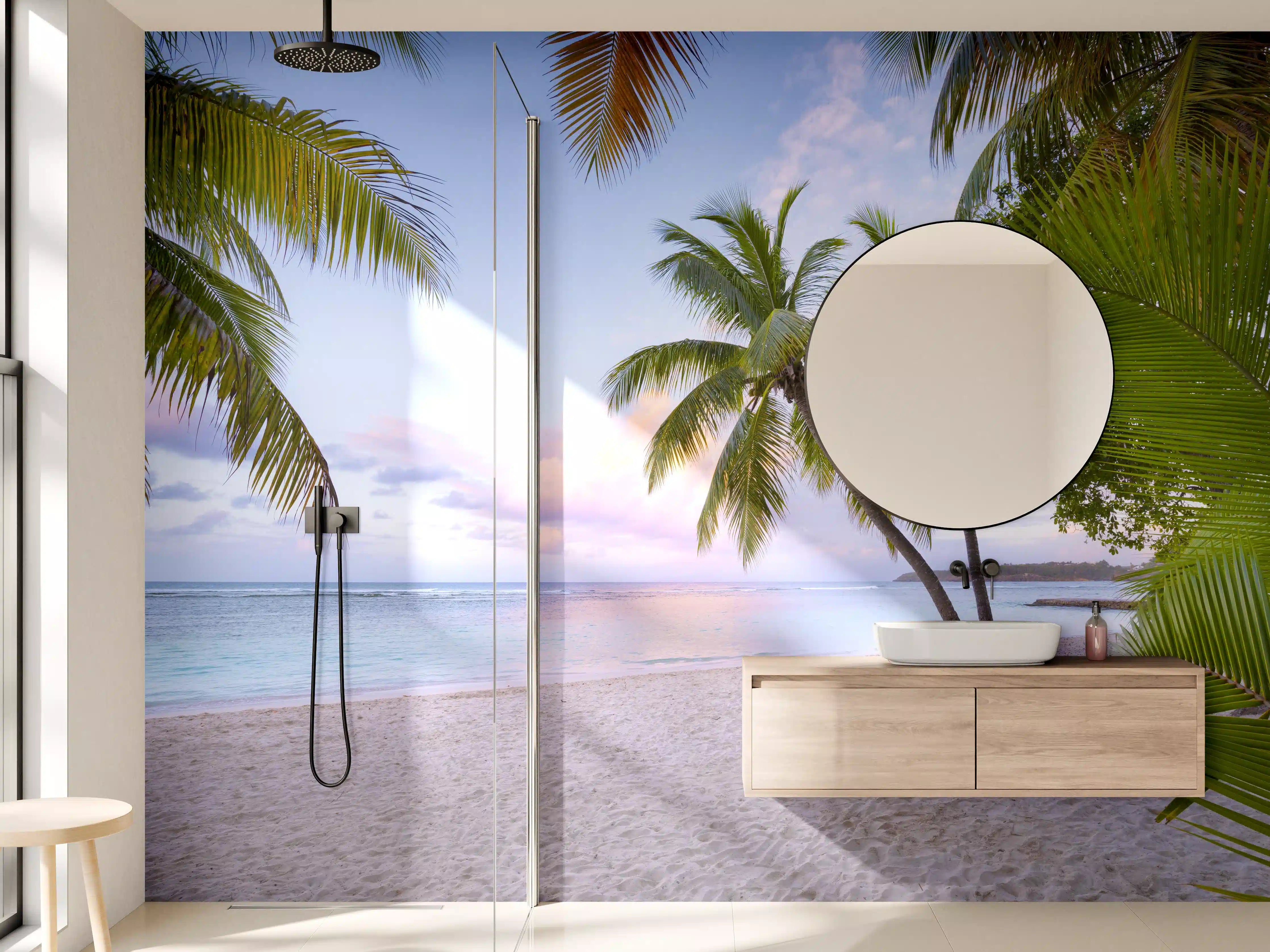 Wandverkleidung Bad - Tropischer Strand