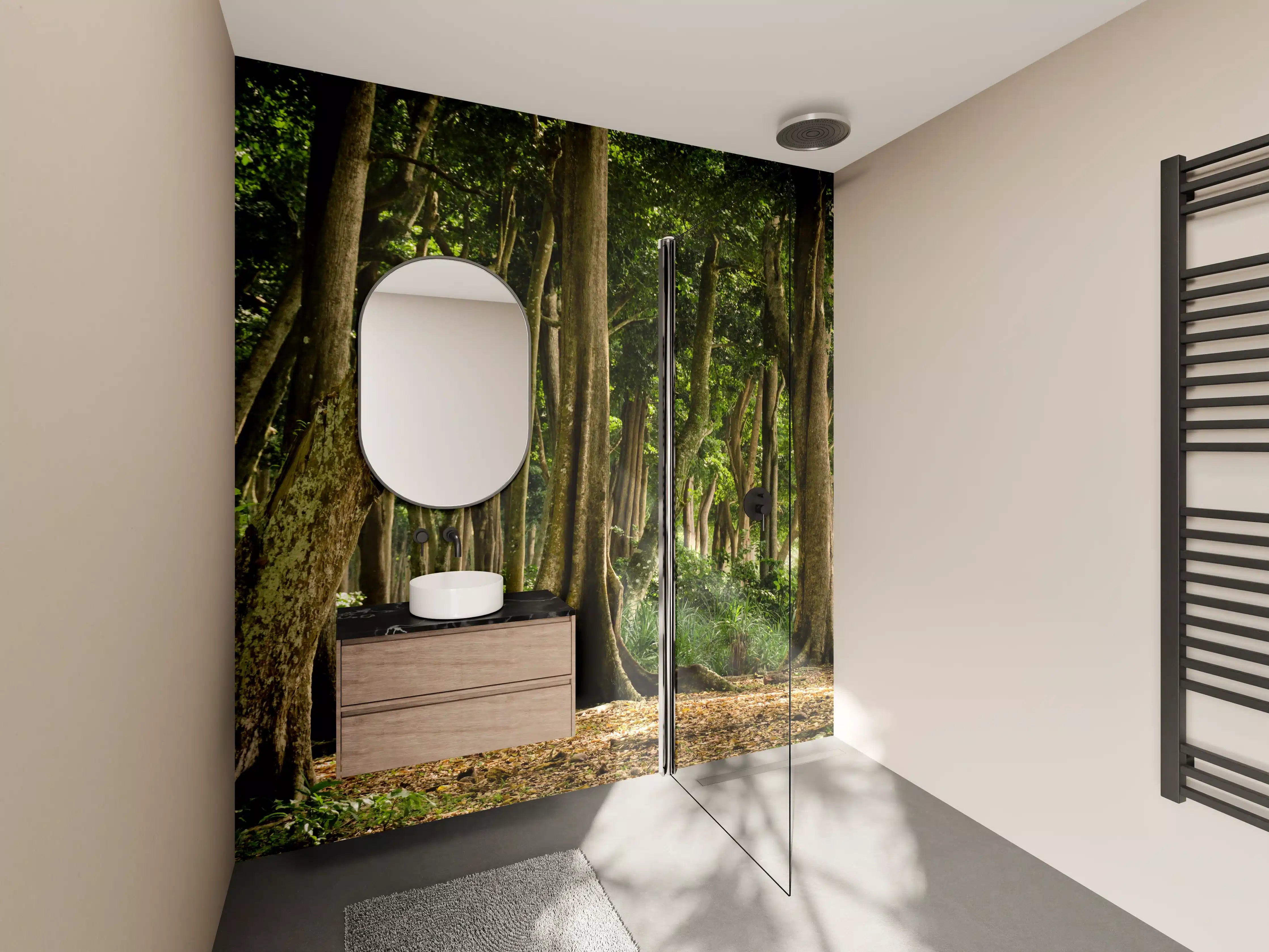 Wandverkleidung Bad - Tropischer Wald auf der Insel Havelock