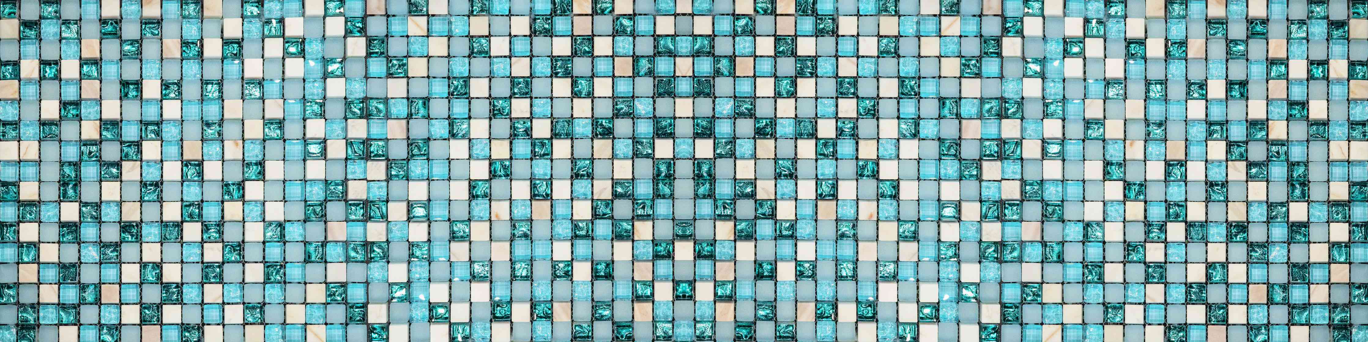 Wandverkleidung Bad-Türkis-Weißes Aquamarin Mosaik