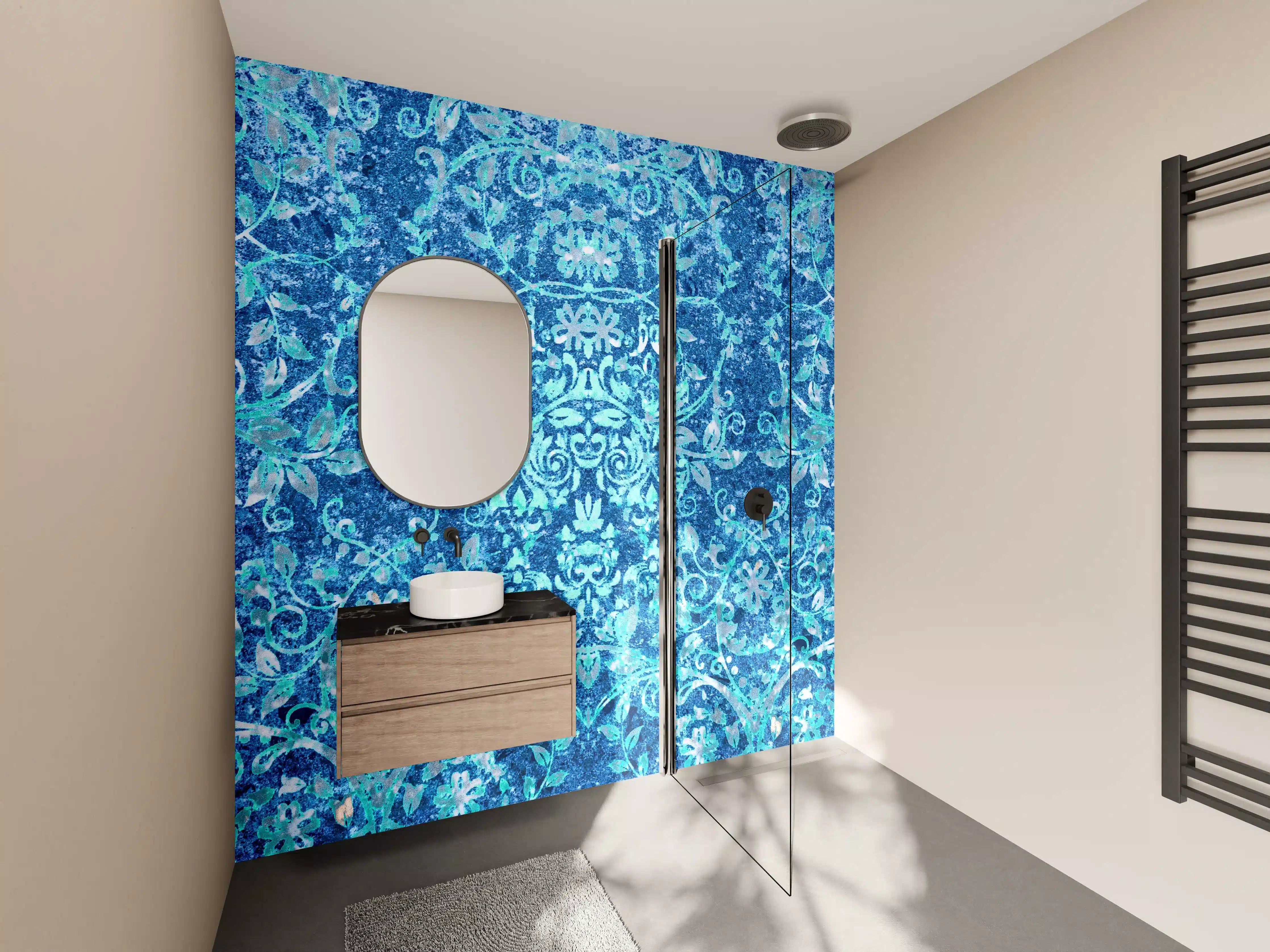 Wandverkleidung Bad - Türkise Aquamarin Wand Textur
