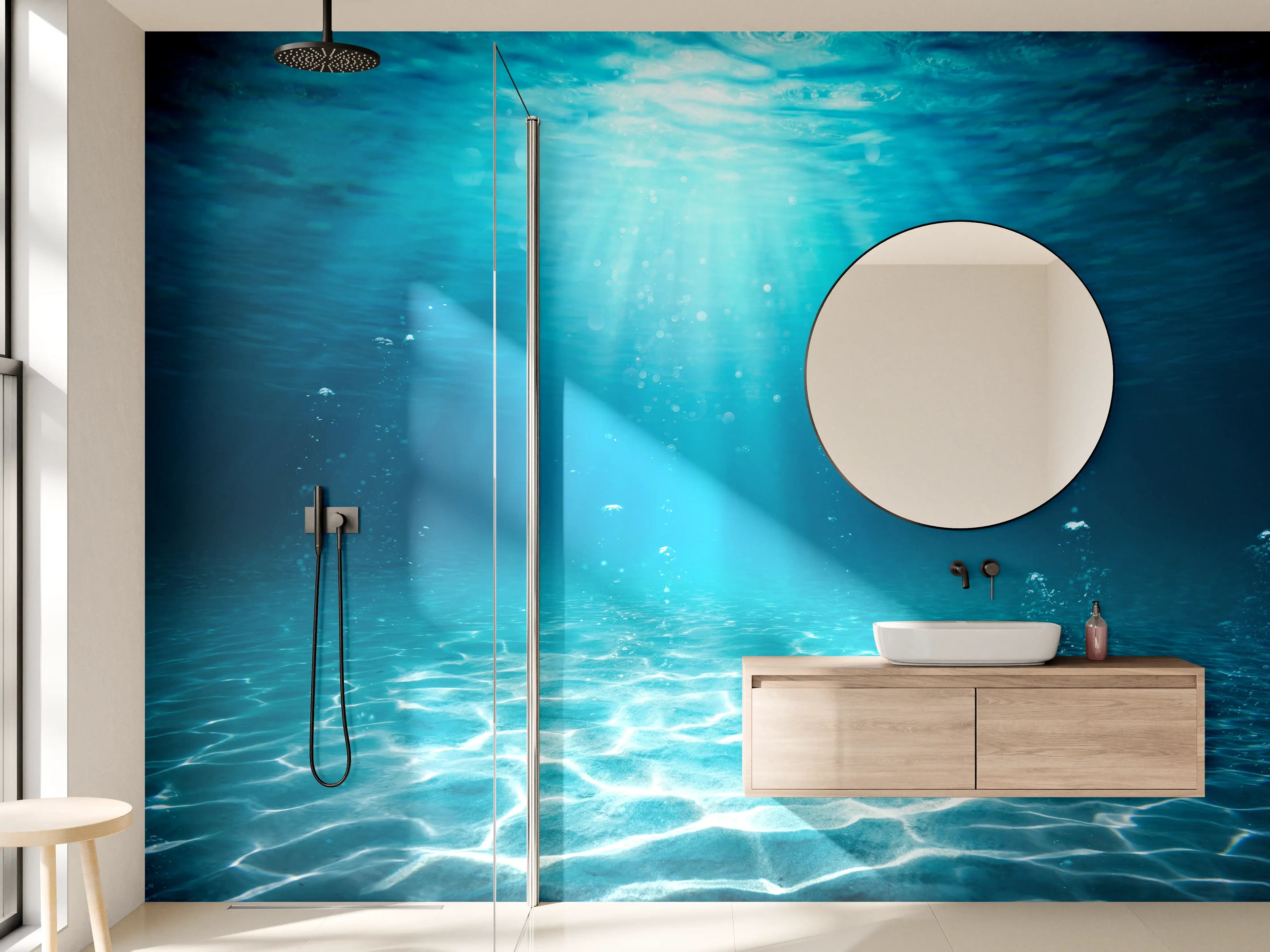 Wandverkleidung Bad - Unterwasser Blick - Ozean