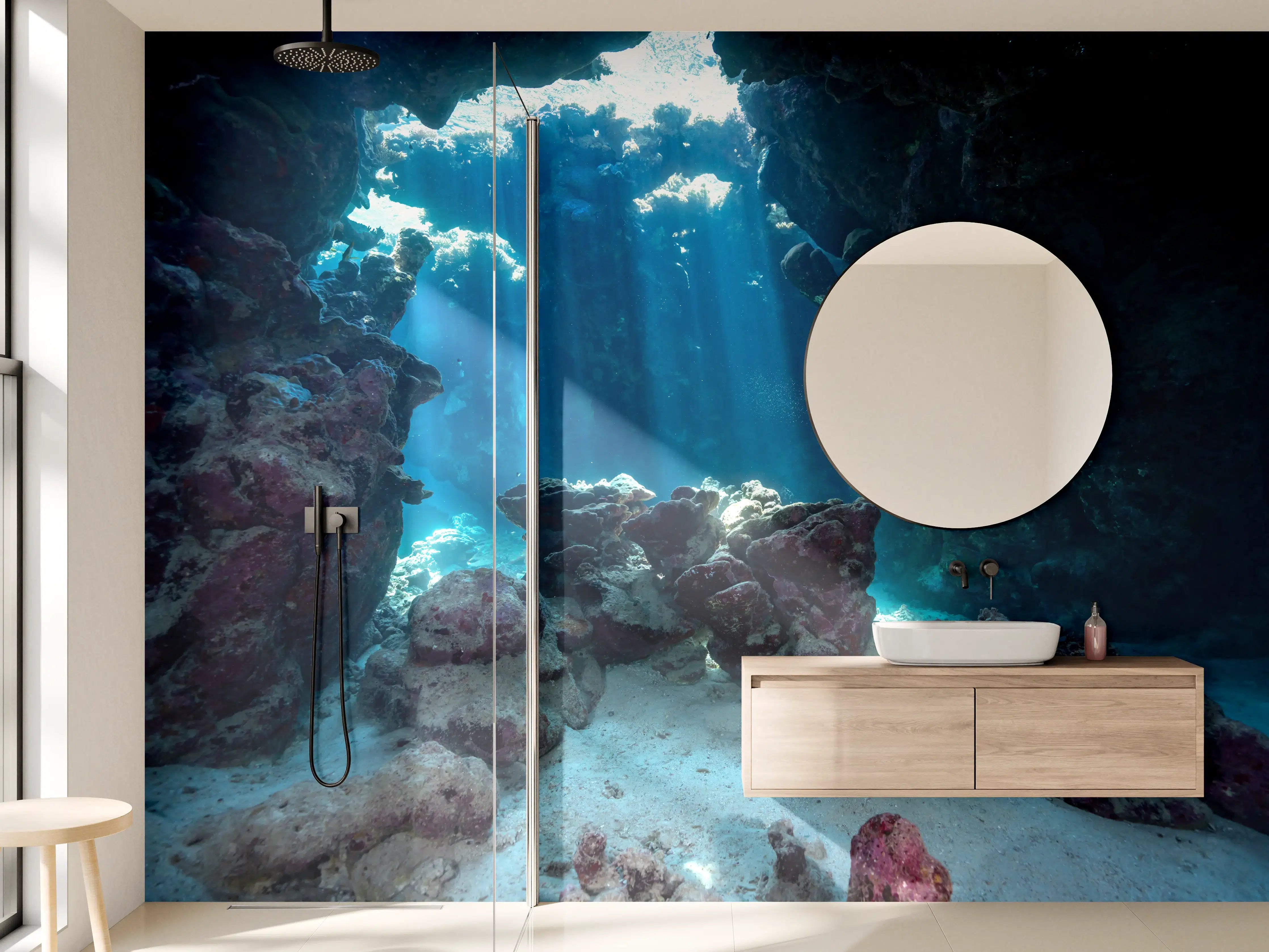 Wandverkleidung Bad - Unterwasseransicht eines Riffs