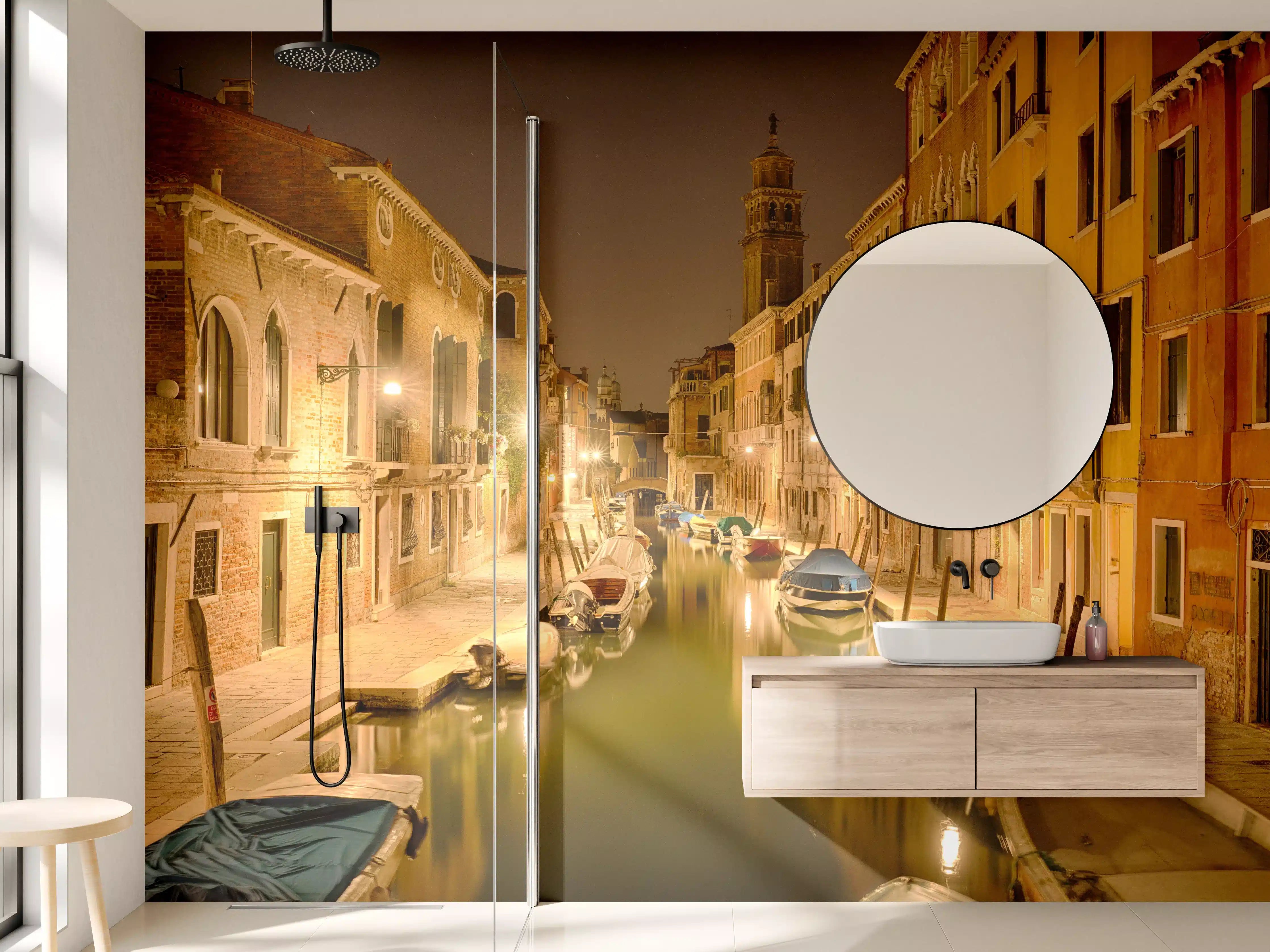 Wandverkleidung Bad - Venedig - Venezia in Nacht 1