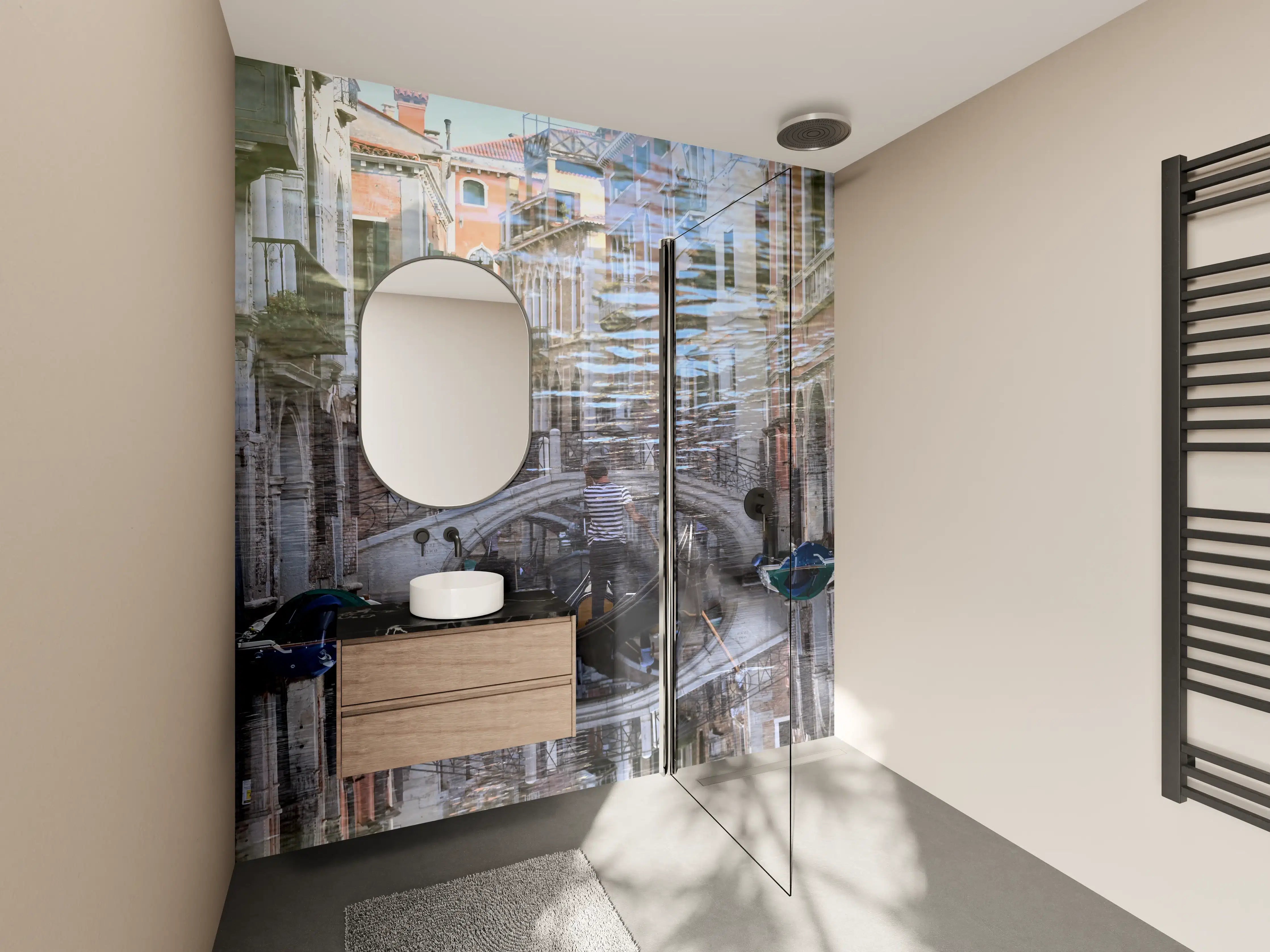 Wandverkleidung Bad - Venedig Abstrakte Reflexionen