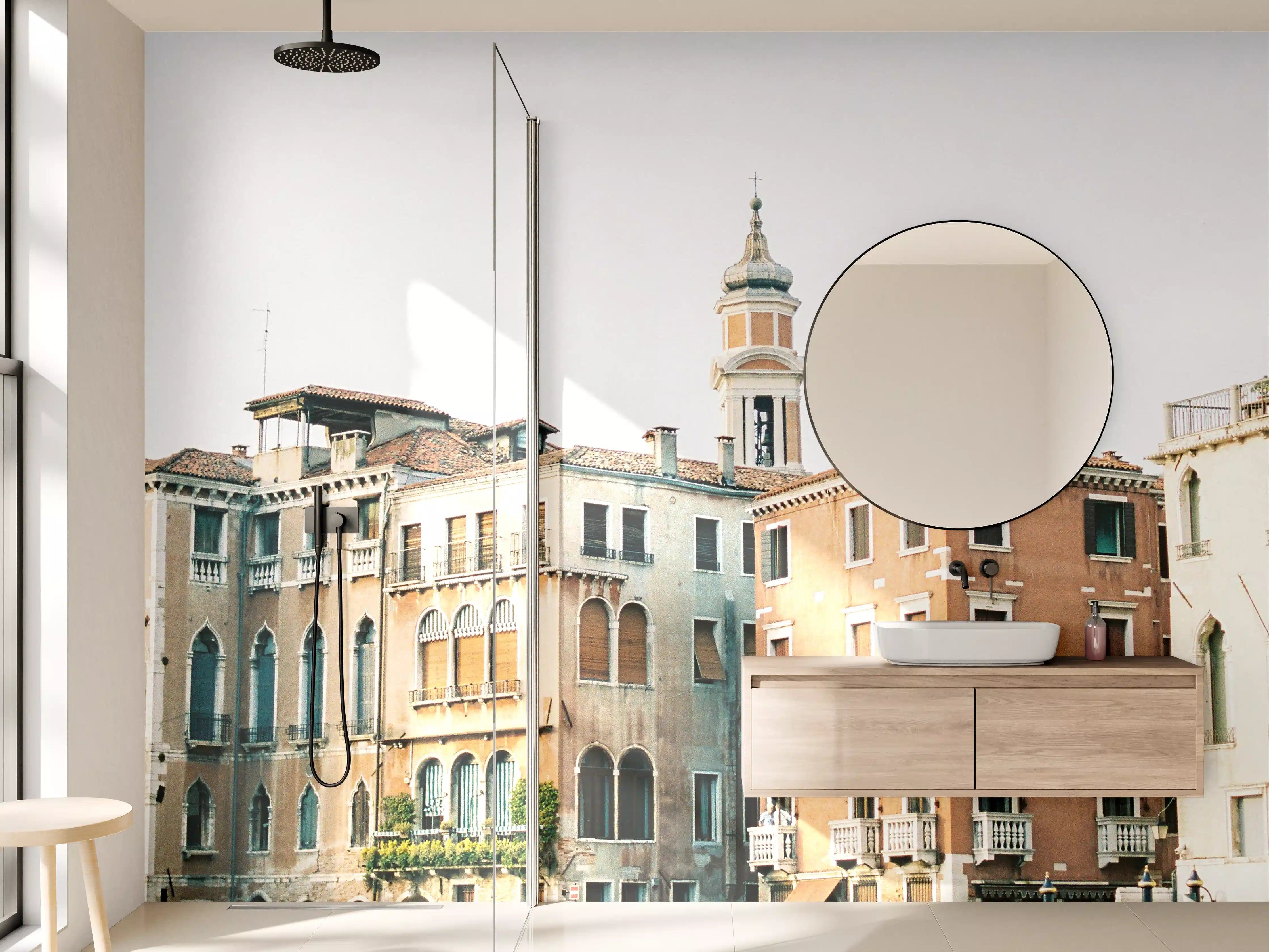Wandverkleidung Bad - Venedig Kanal Sommerblick