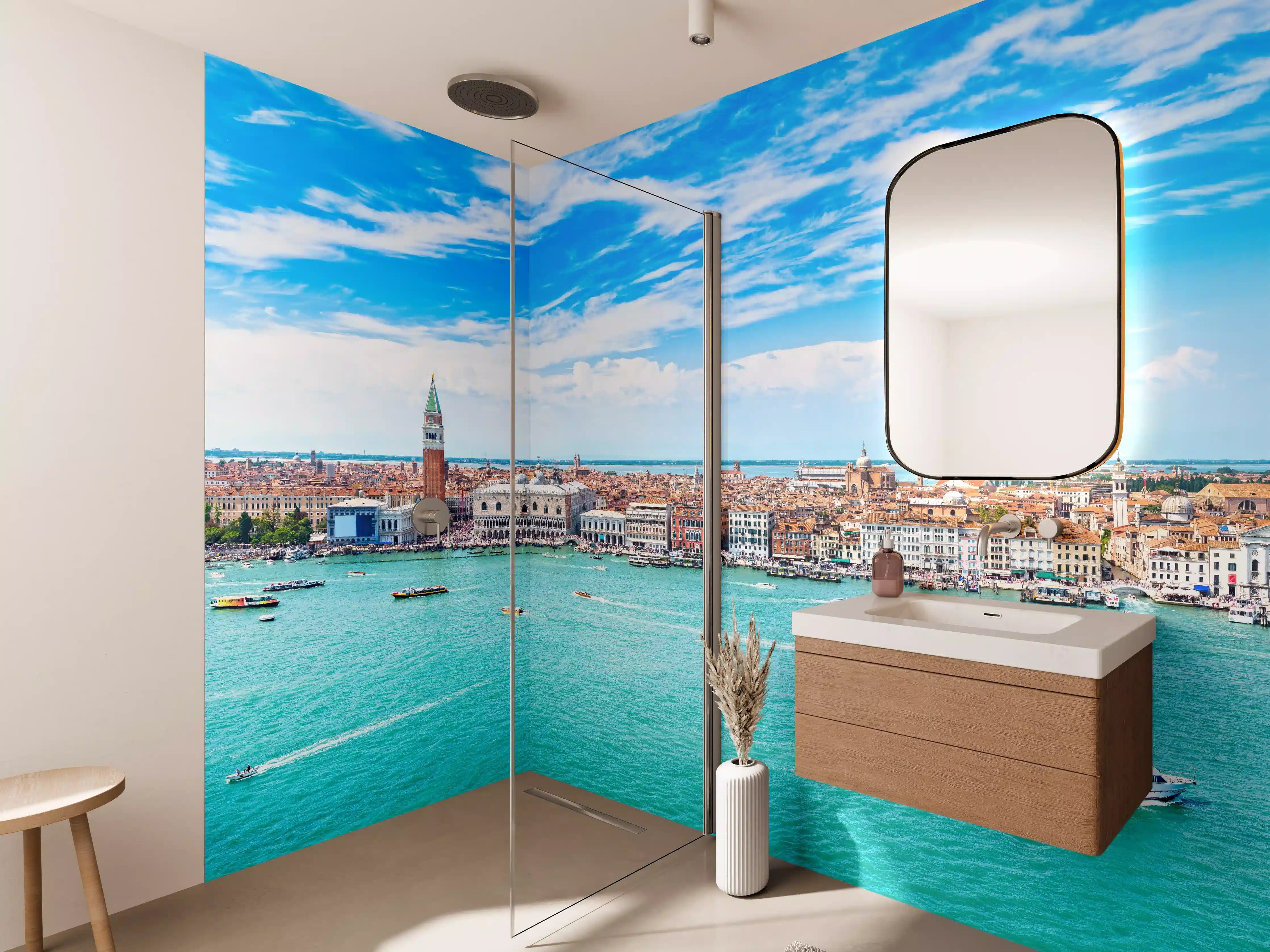 Wandverkleidung Bad - Venedig Panoramaluftaufnahme