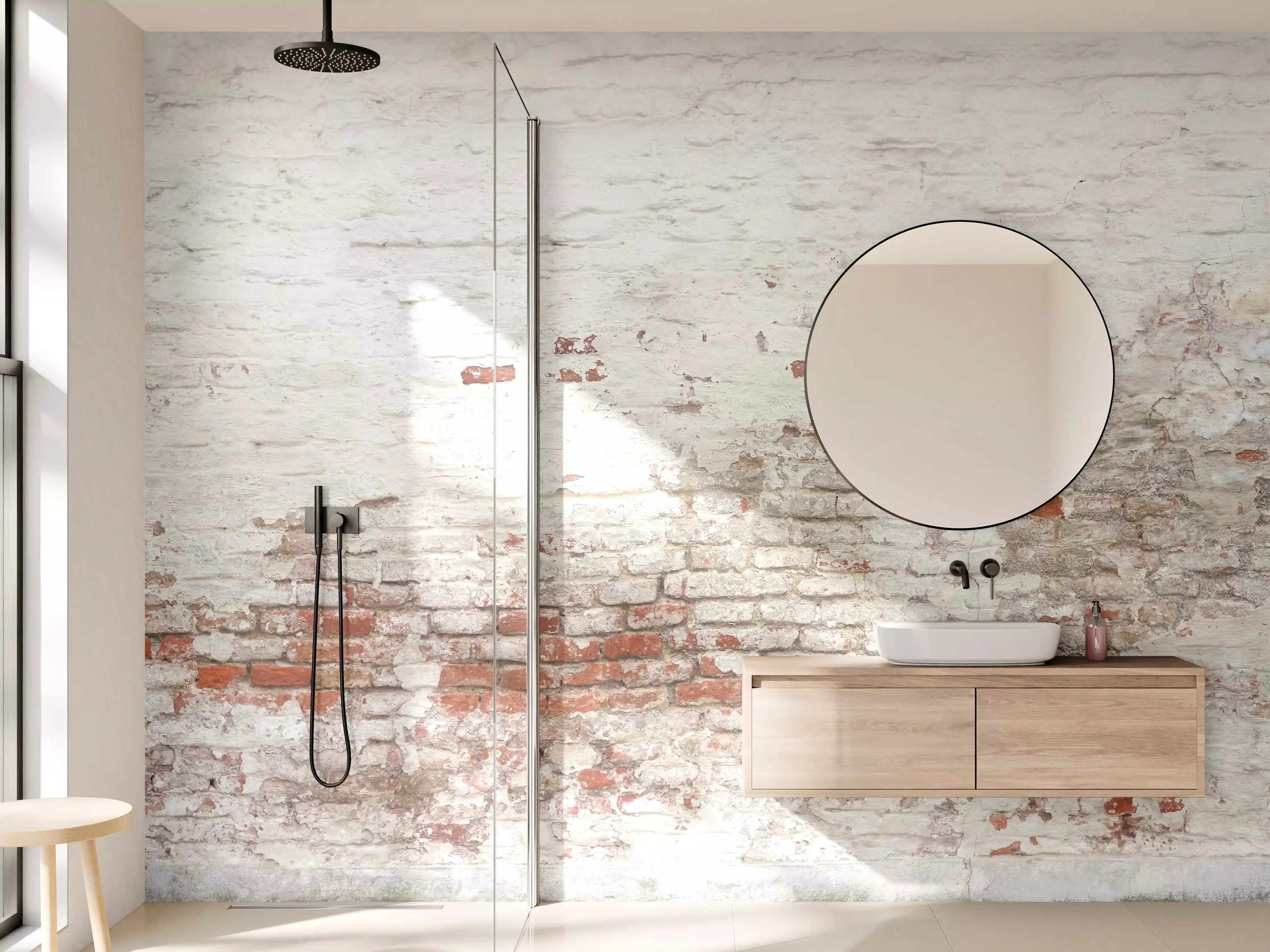 Wandverkleidung Bad - Veraltete Hauswand