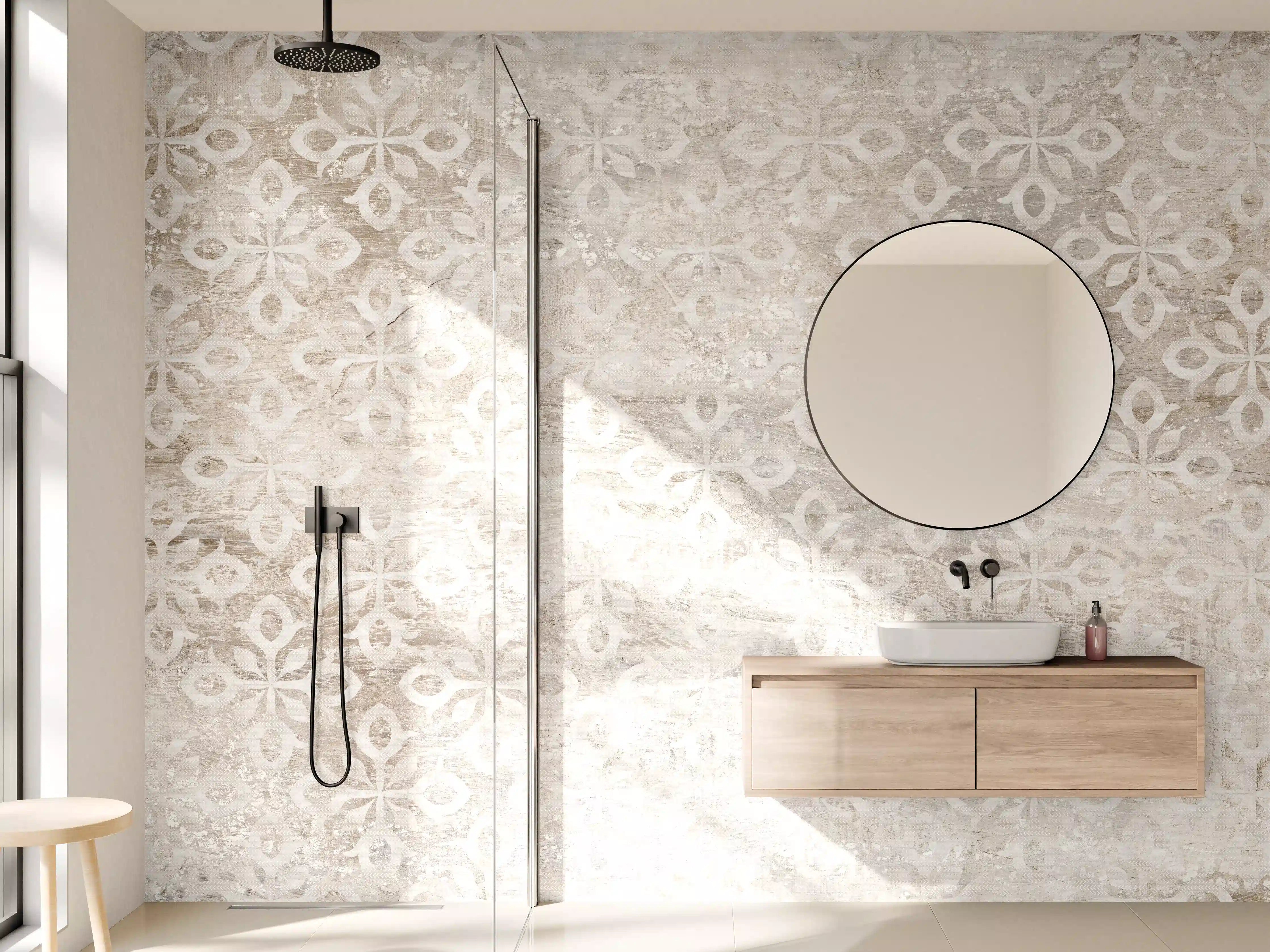 Wandverkleidung Bad - Verunreinigtes Ornament Muster