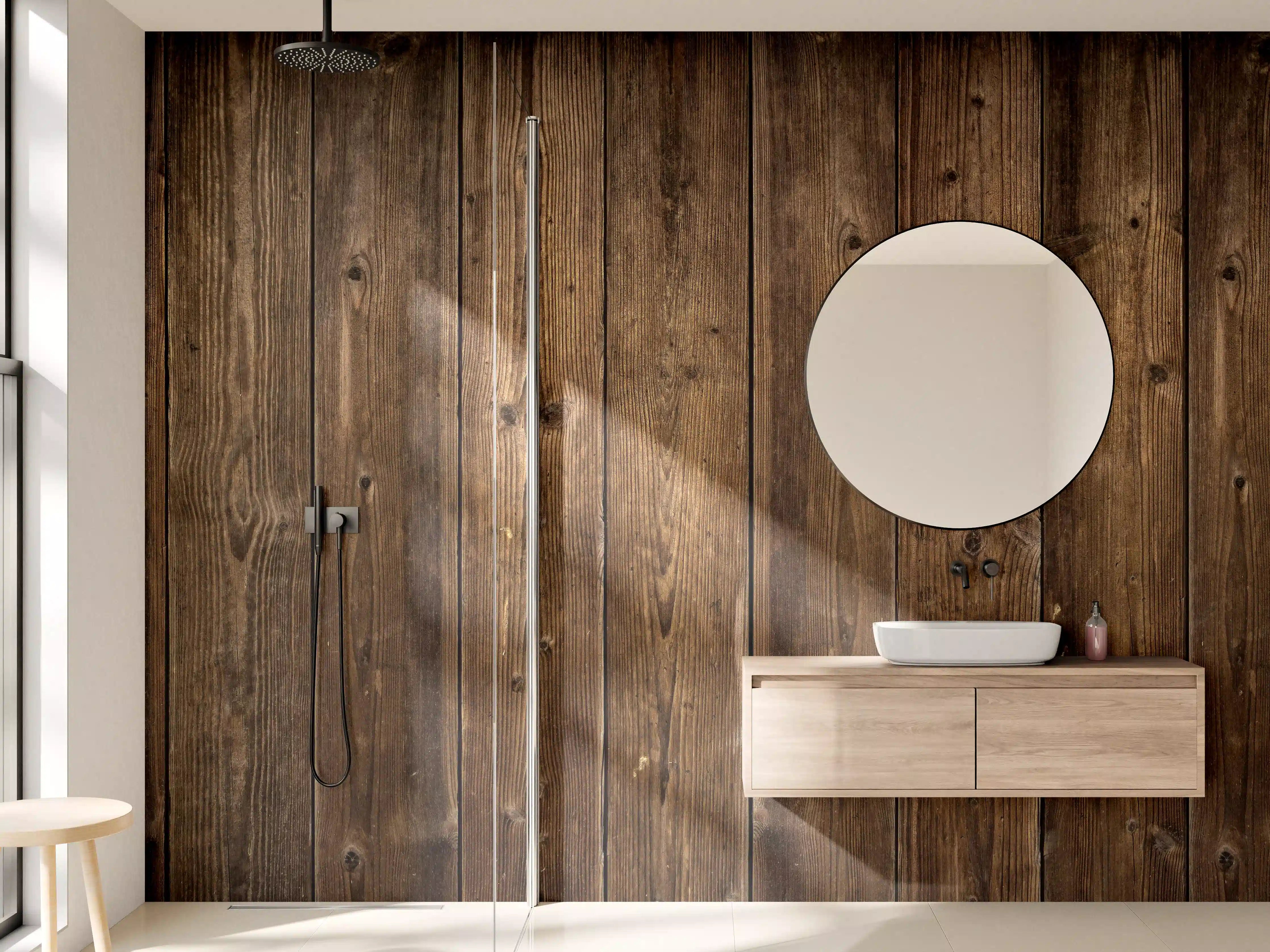 Wandverkleidung Bad - Verwitterte Holz Textur