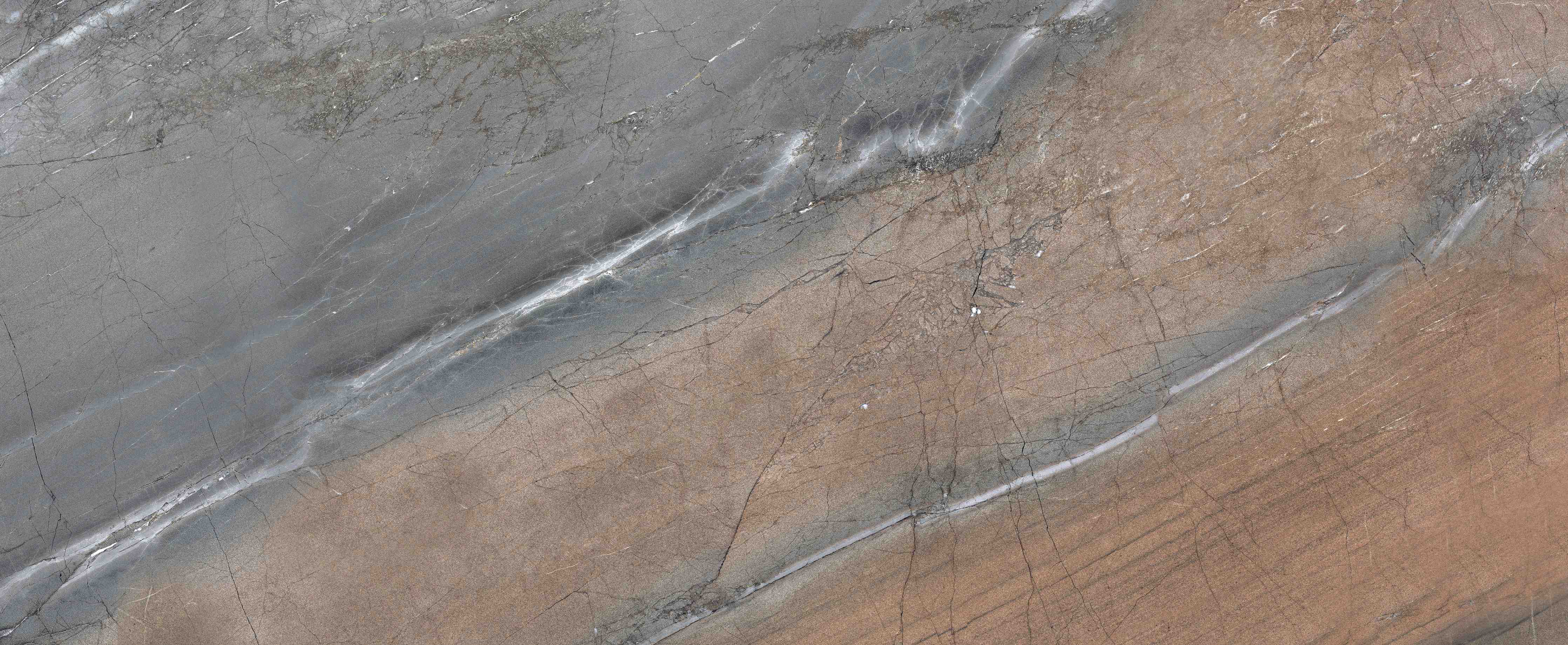 Wandverkleidung Bad-Wandverkleidung Naturstein-Optik mit Braun- und Beigetönen