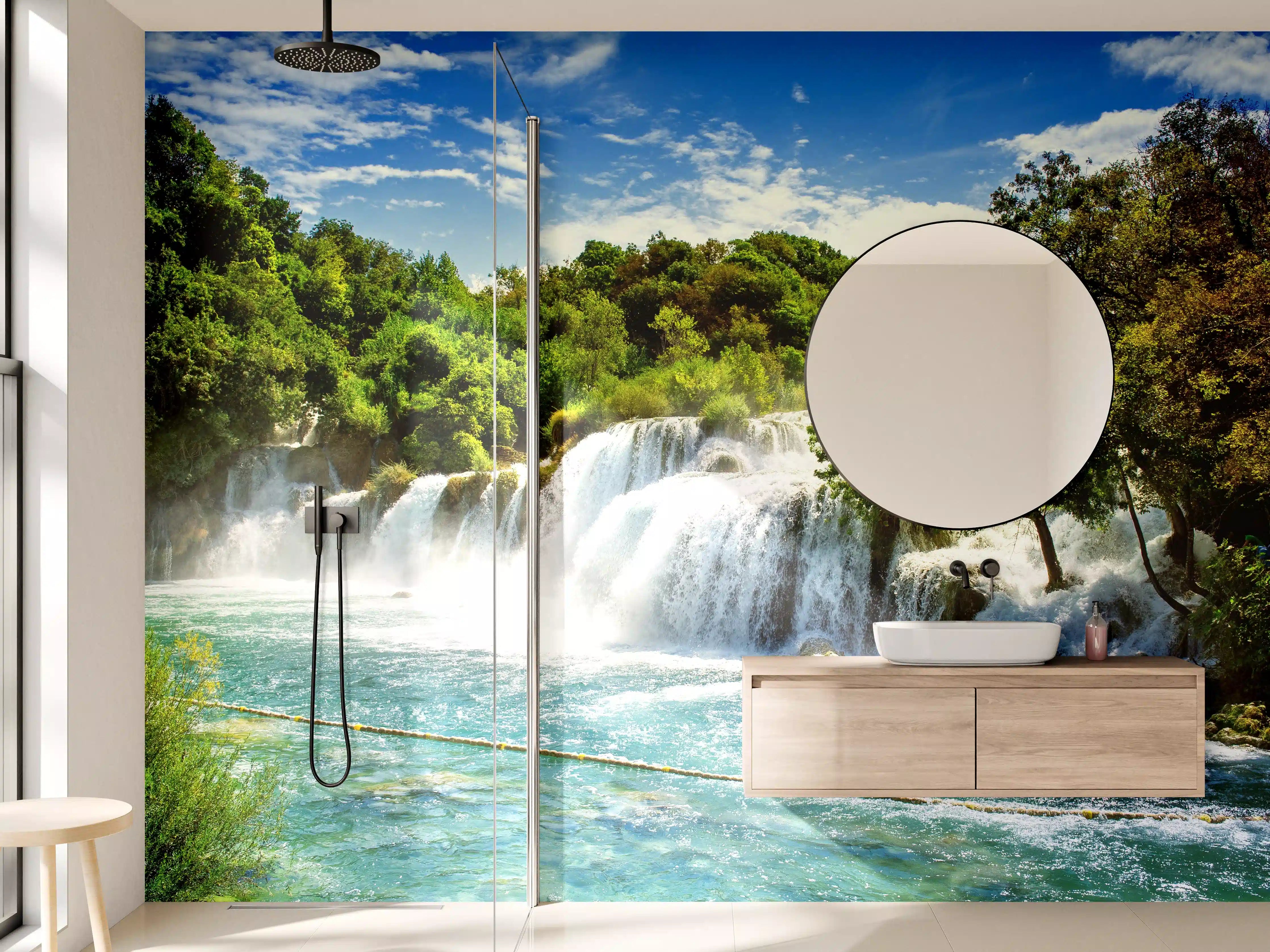 Wandverkleidung Bad - Wasserfälle in Krka