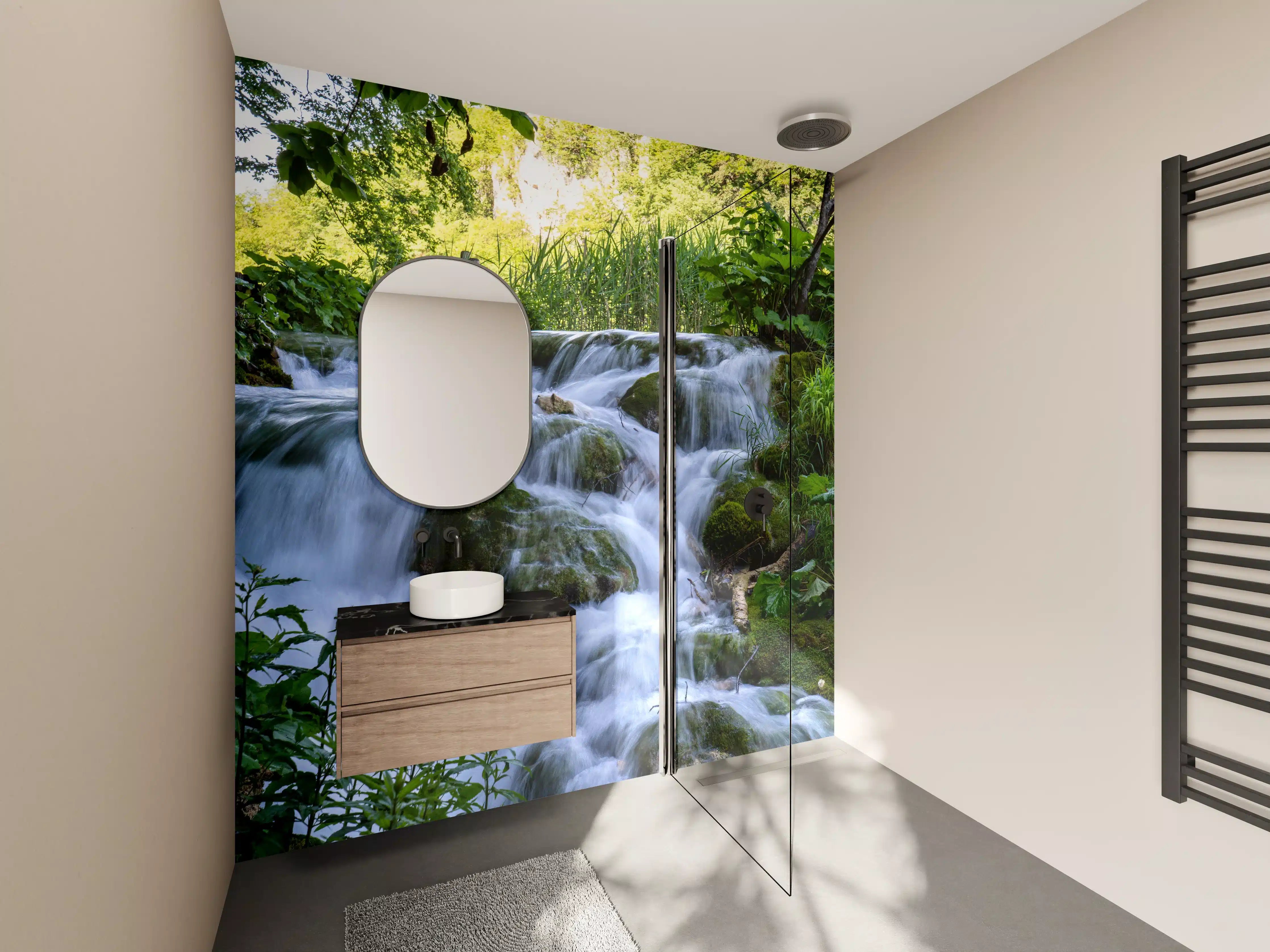 Wandverkleidung Bad - Wasserfall im Nationalpark Plitvicer Seen