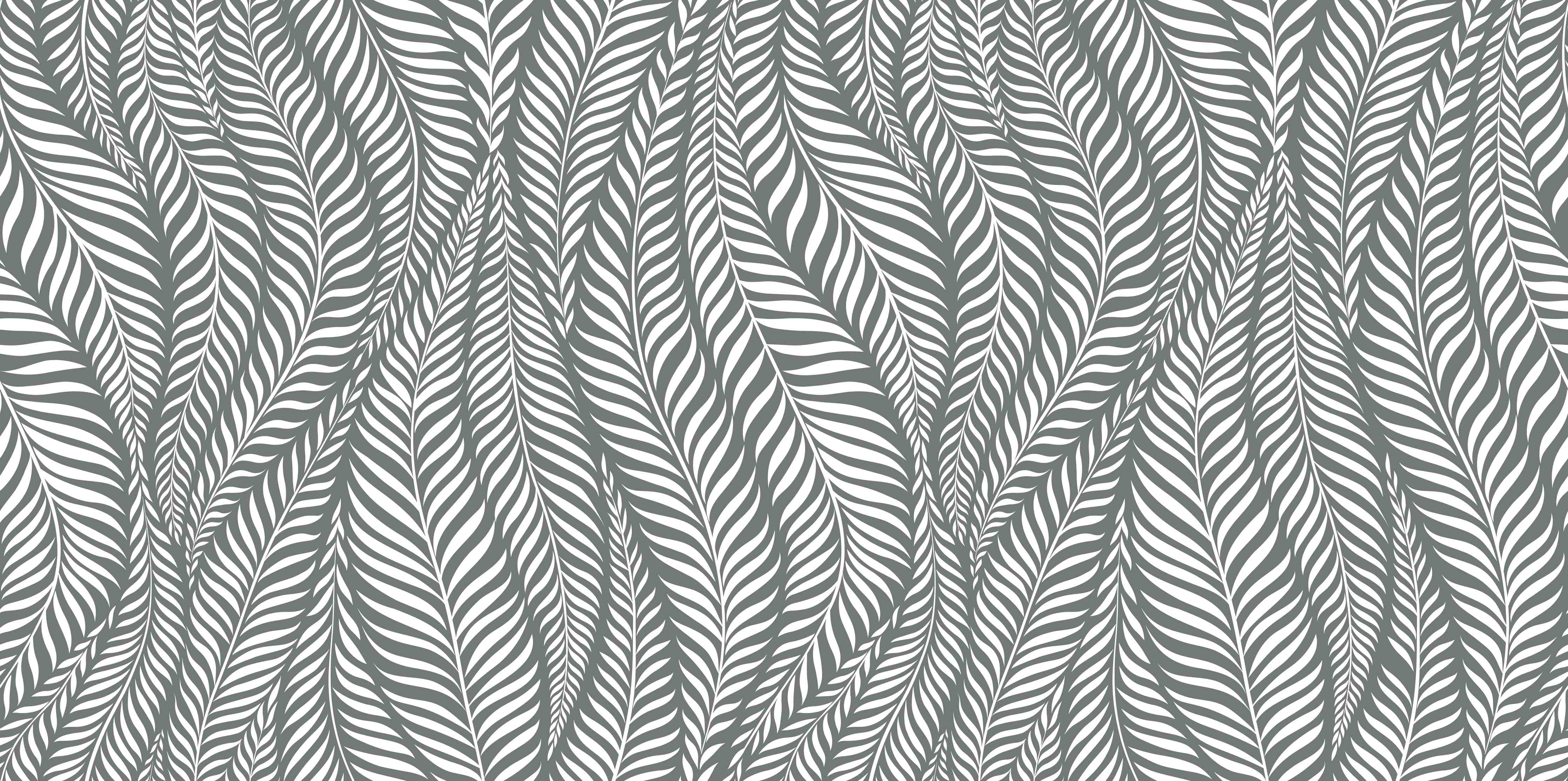 Wandverkleidung Bad-Weiße Blättermuster mit grauen Linien